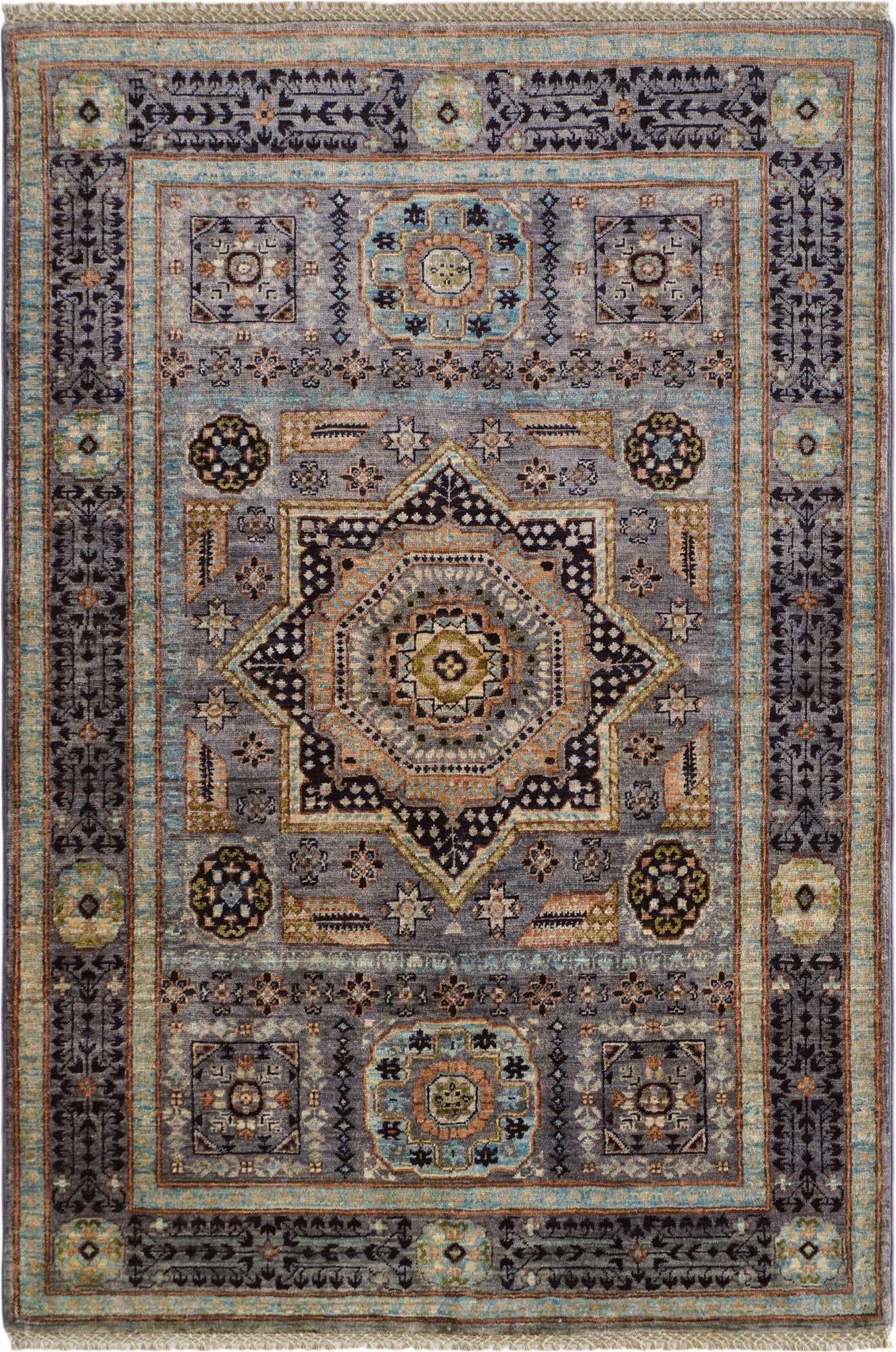 3' 5 x 4' 11 Hand Knotted Mamluk Ziegler Rug