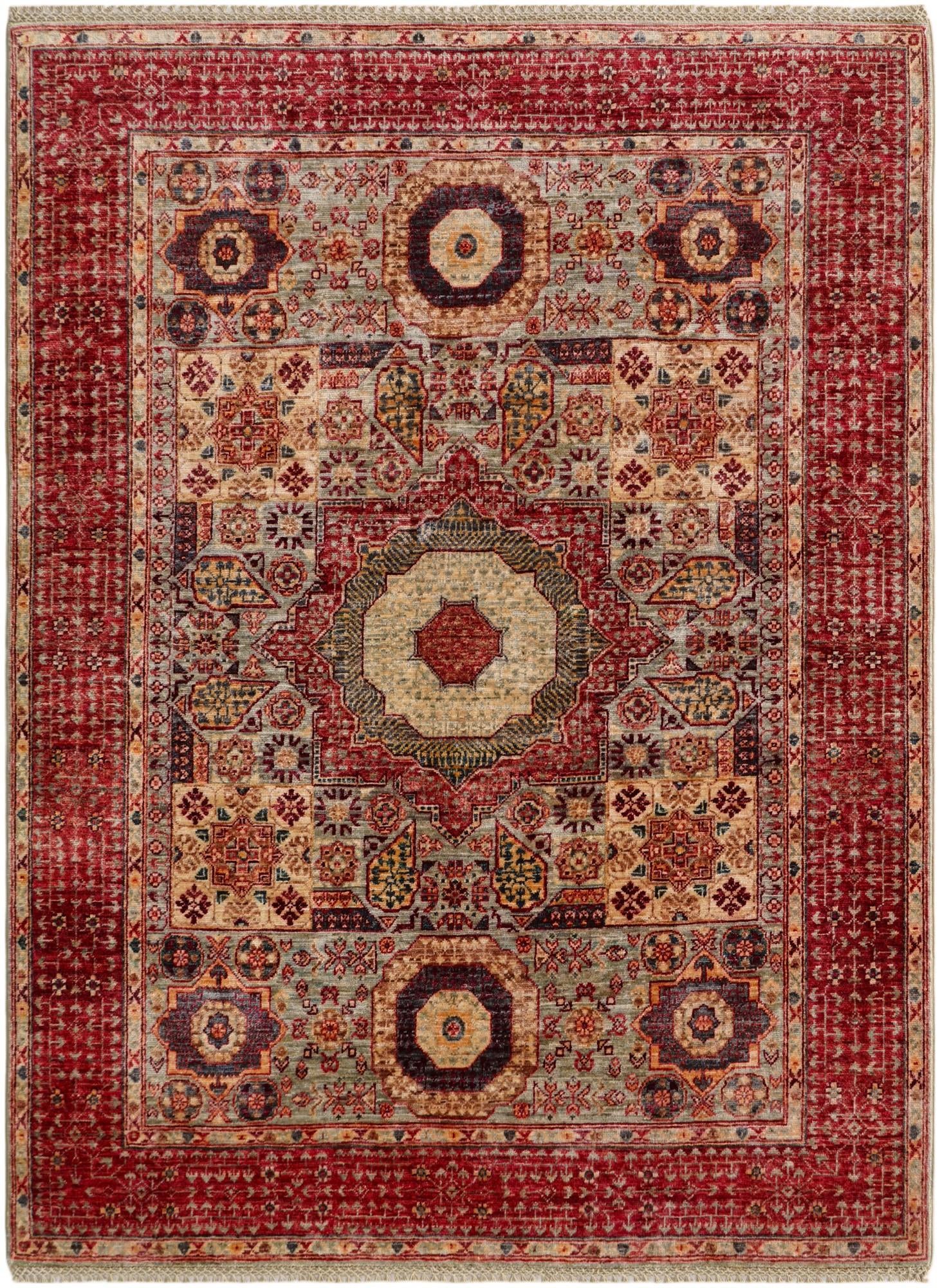 5' x 6' 8 Hand Knotted Mamluk Ziegler Rug