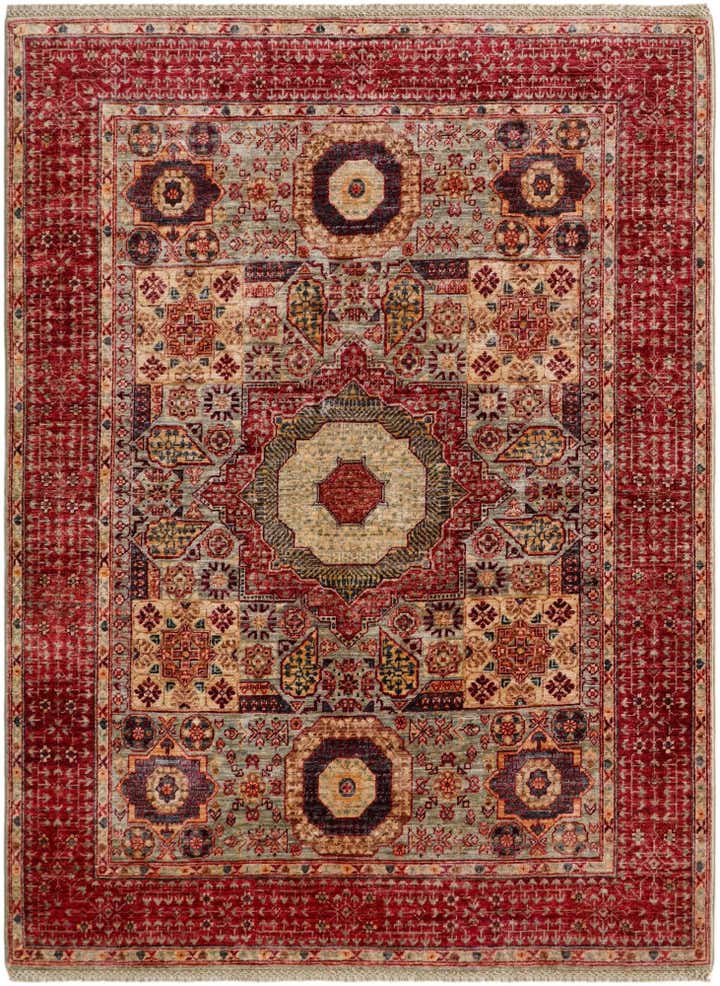5' x 6' 8 Hand Knotted Mamluk Ziegler Rug