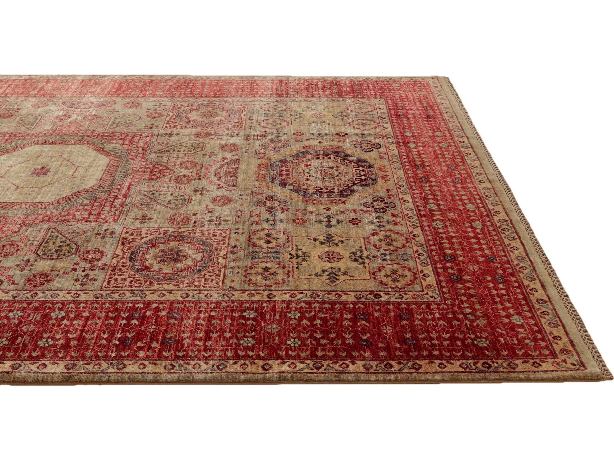 6' 8 x 9' 7 Hand Knotted Mamluk Ziegler Rug