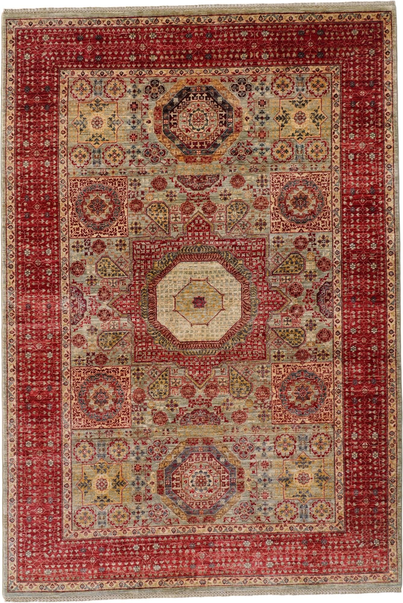 6' 8 x 9' 7 Hand Knotted Mamluk Ziegler Rug