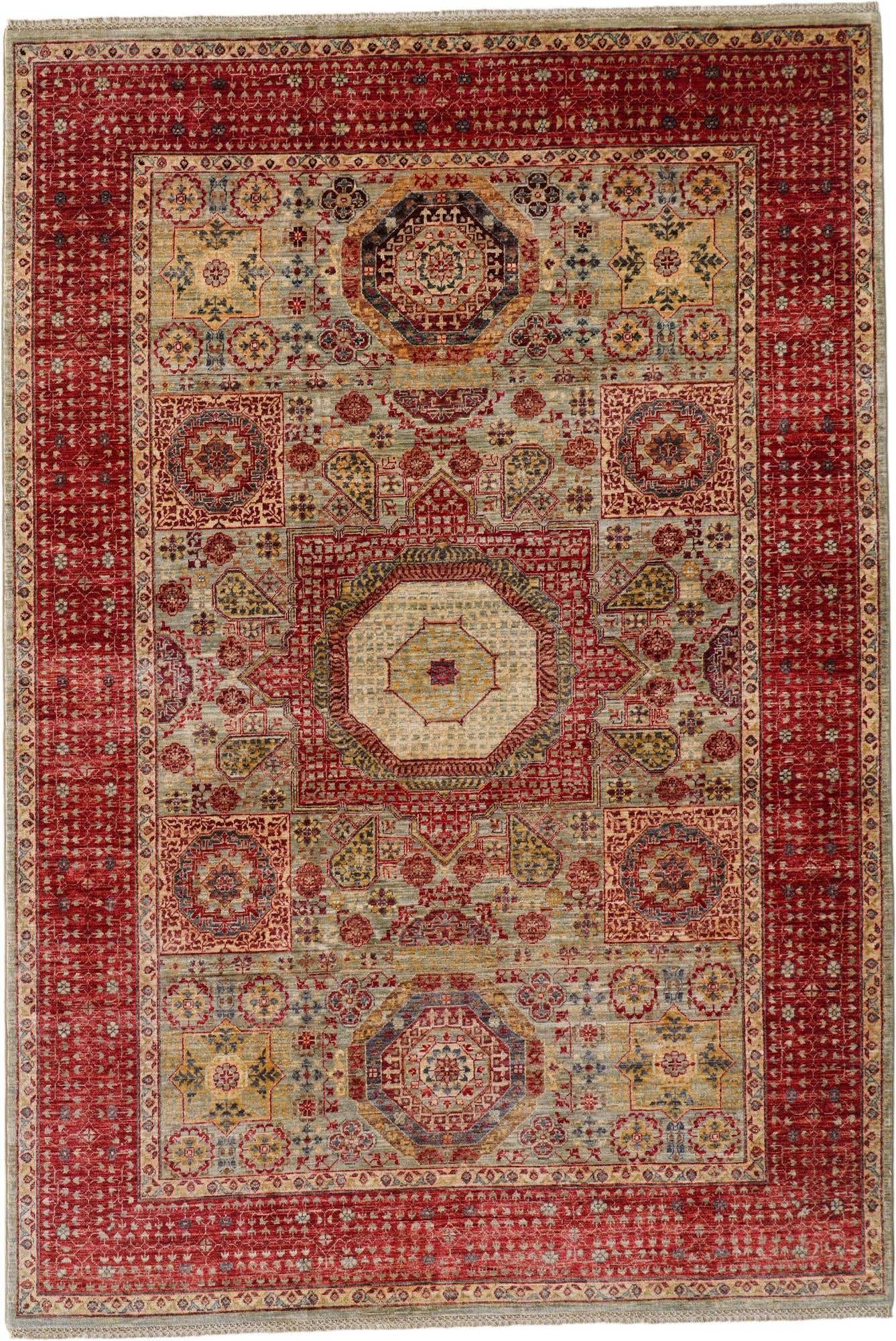 6' 8 x 9' 7 Hand Knotted Mamluk Ziegler Rug