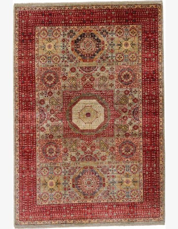 6' 8 x 9' 7 Hand Knotted Mamluk Ziegler Rug