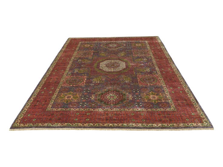 Detail image of 6' 6 x 9' 9 Hand Knotted Mamluk Ziegler Rug