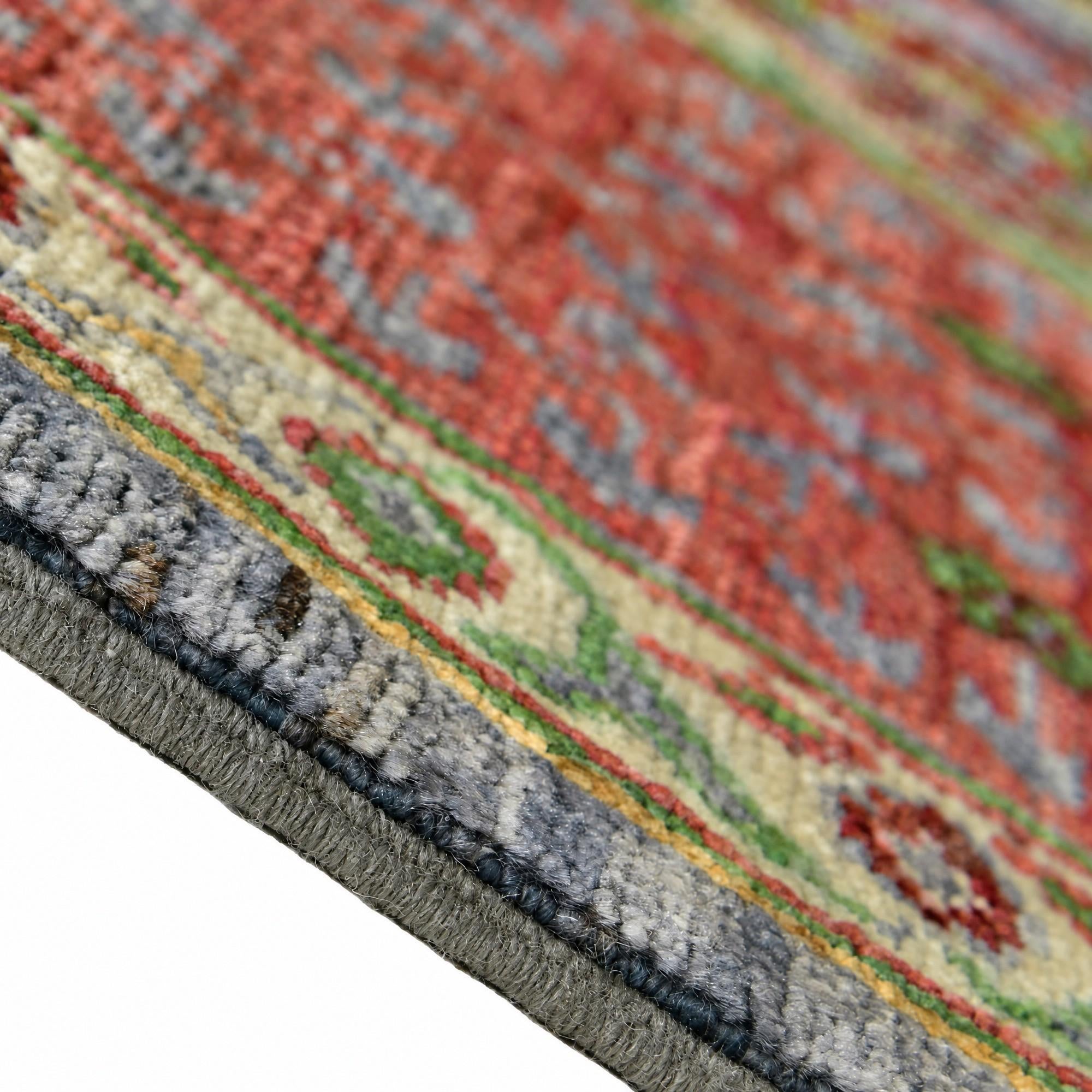 200cm x 295cm Hand Knotted Mamluk Ziegler Rug