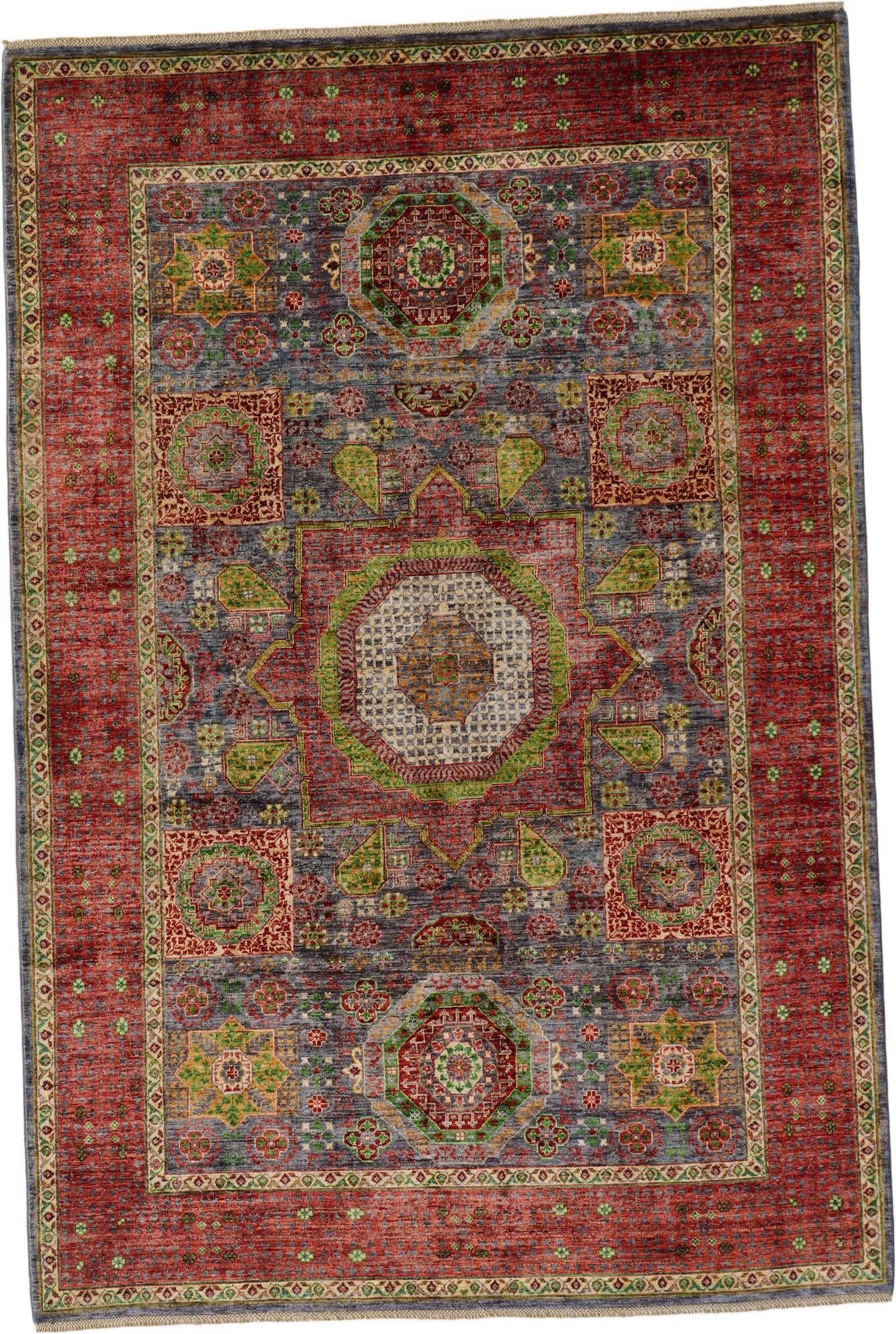 6' 6 x 9' 9 Hand Knotted Mamluk Ziegler Rug
