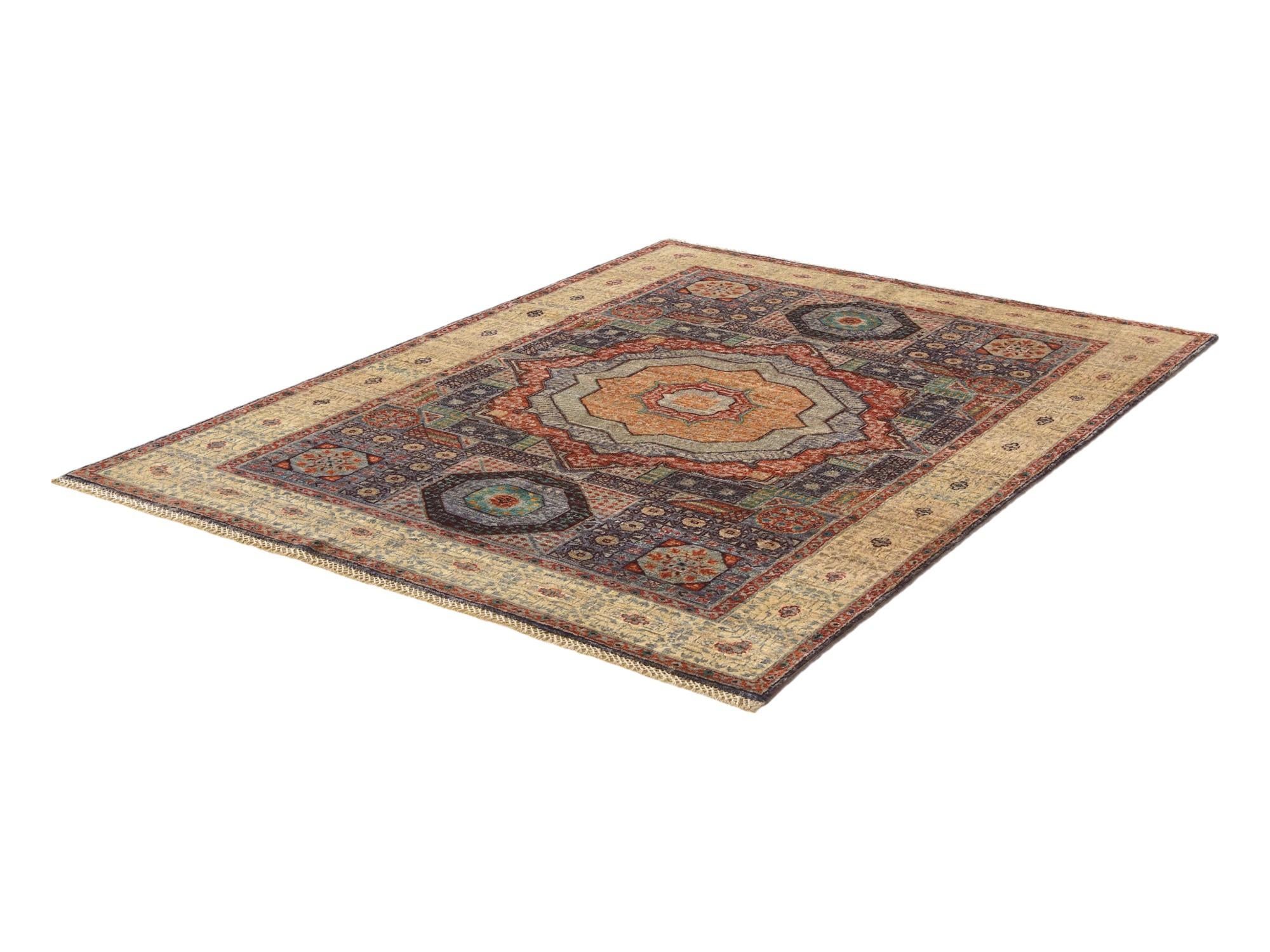 4' 11 x 6' 6 Hand Knotted Mamluk Ziegler Rug