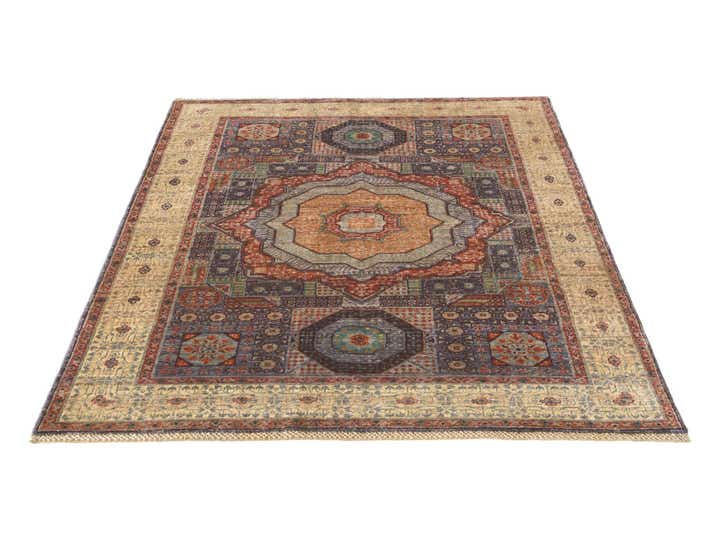 4' 11 x 6' 6 Hand Knotted Mamluk Ziegler Rug