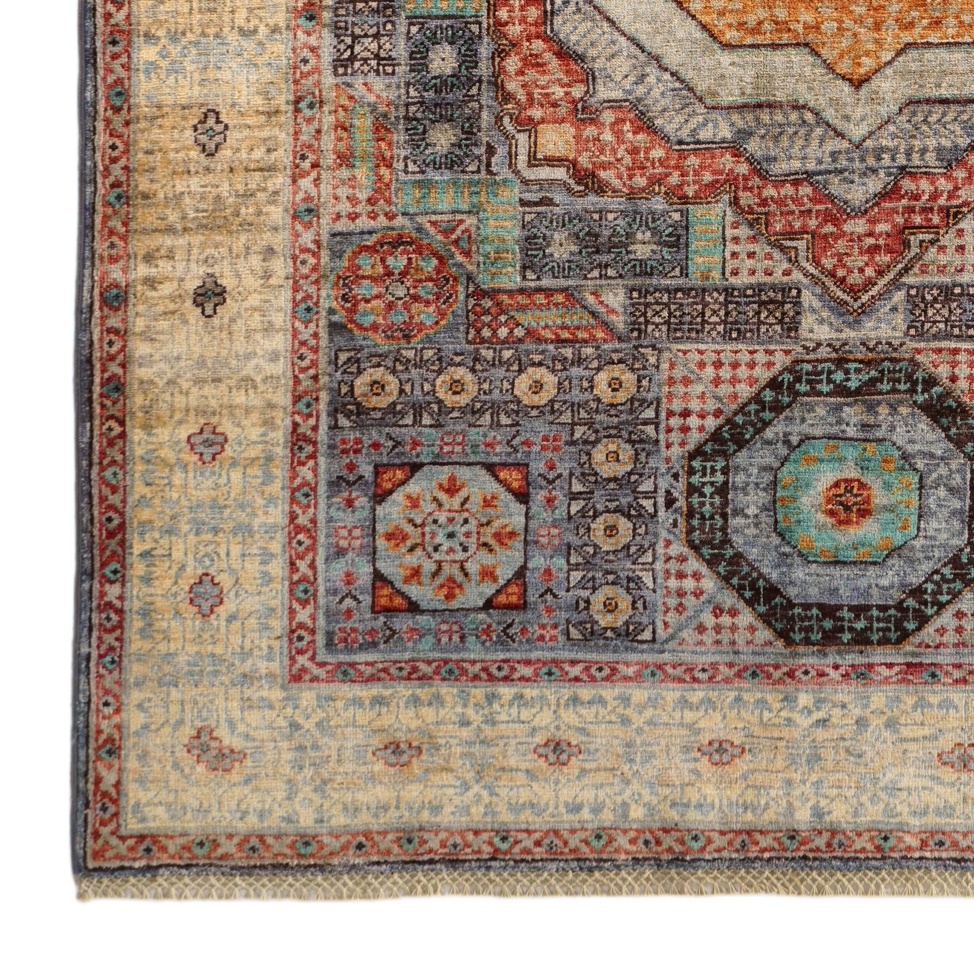 4' 11 x 6' 6 Hand Knotted Mamluk Ziegler Rug