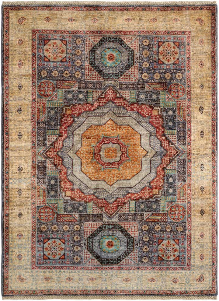4' 11 x 6' 6 Hand Knotted Mamluk Ziegler Rug
