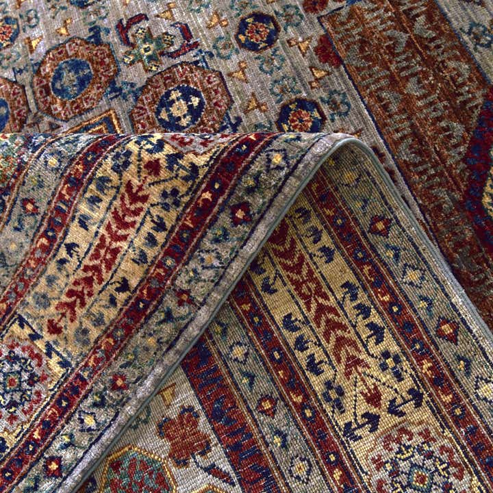 5' 9 x 8' 3 Hand Knotted Mamluk Ziegler Rug