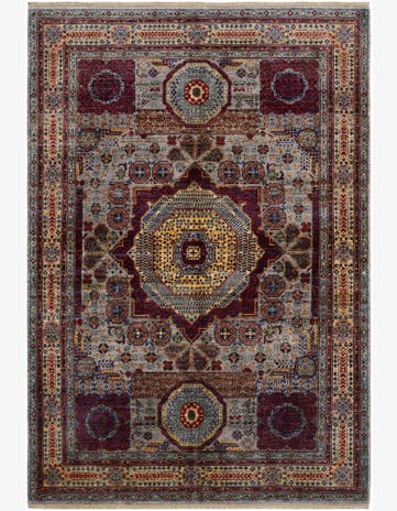 5' 9 x 8' 3 Hand Knotted Mamluk Ziegler Rug