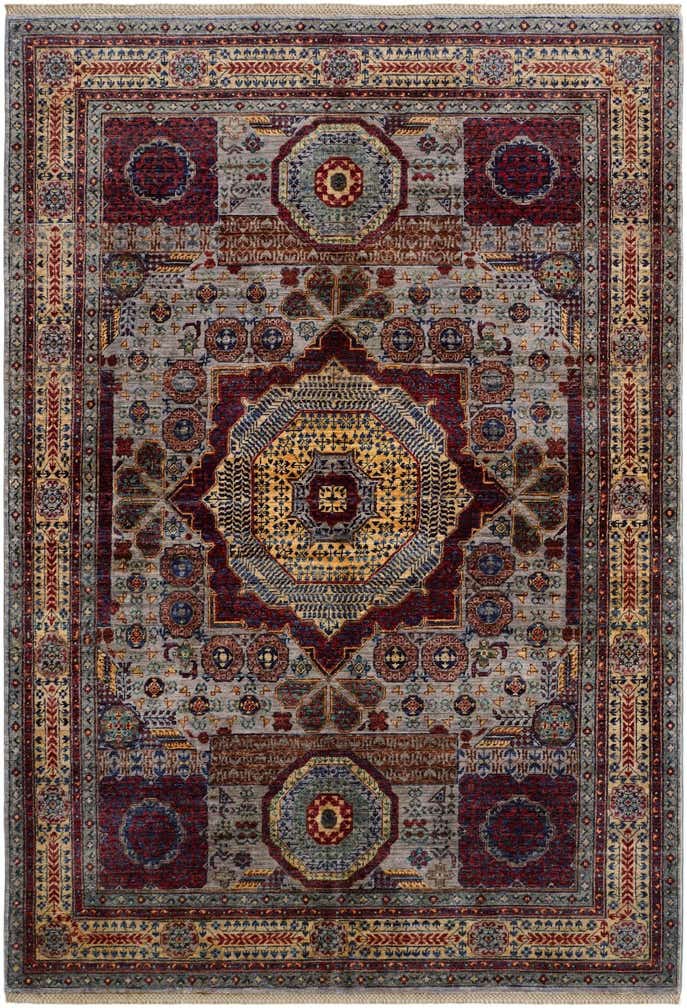 5' 9 x 8' 3 Hand Knotted Mamluk Ziegler Rug