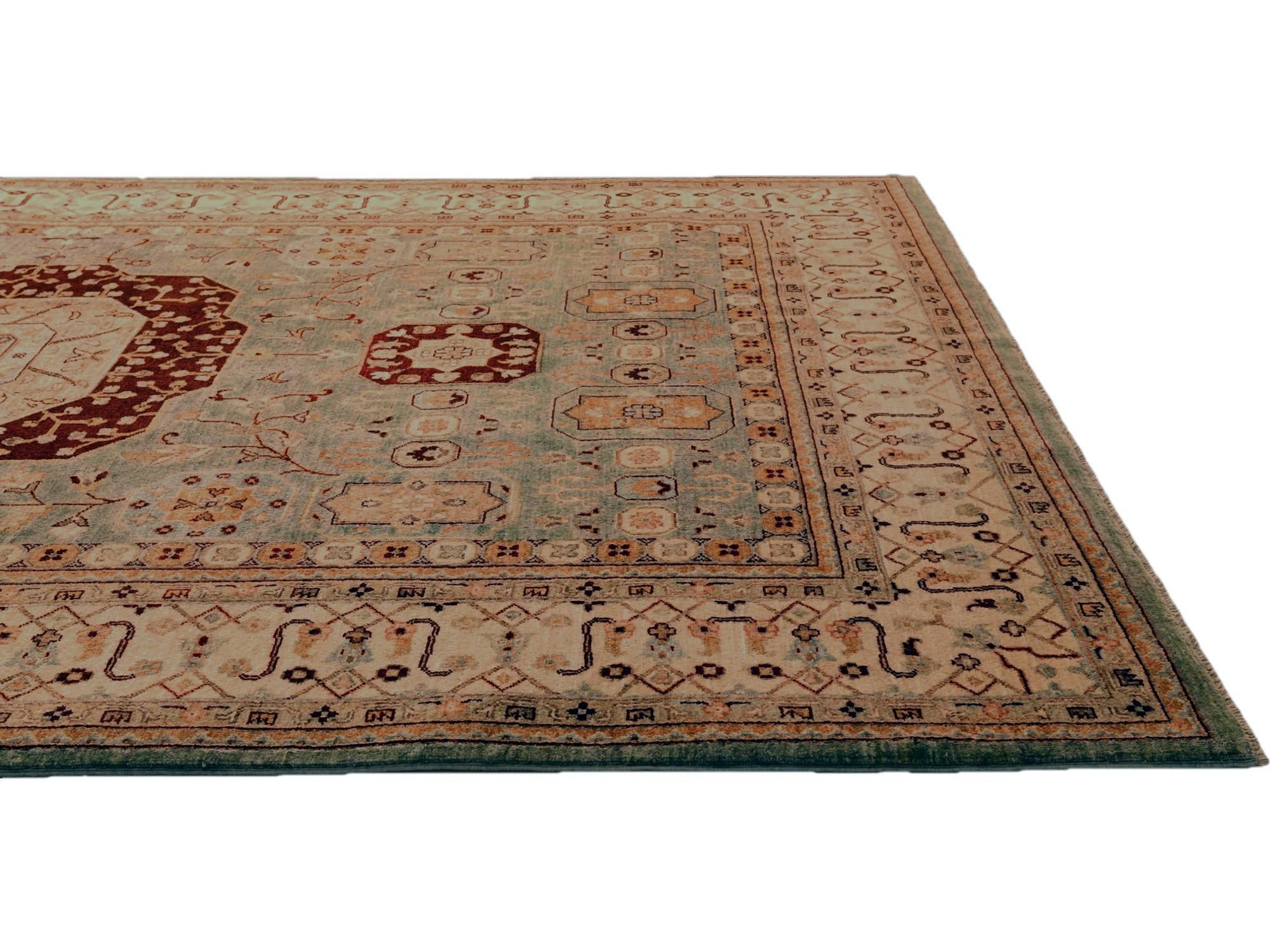 6' 5 x 10' Hand Knotted Mamluk Ziegler Rug