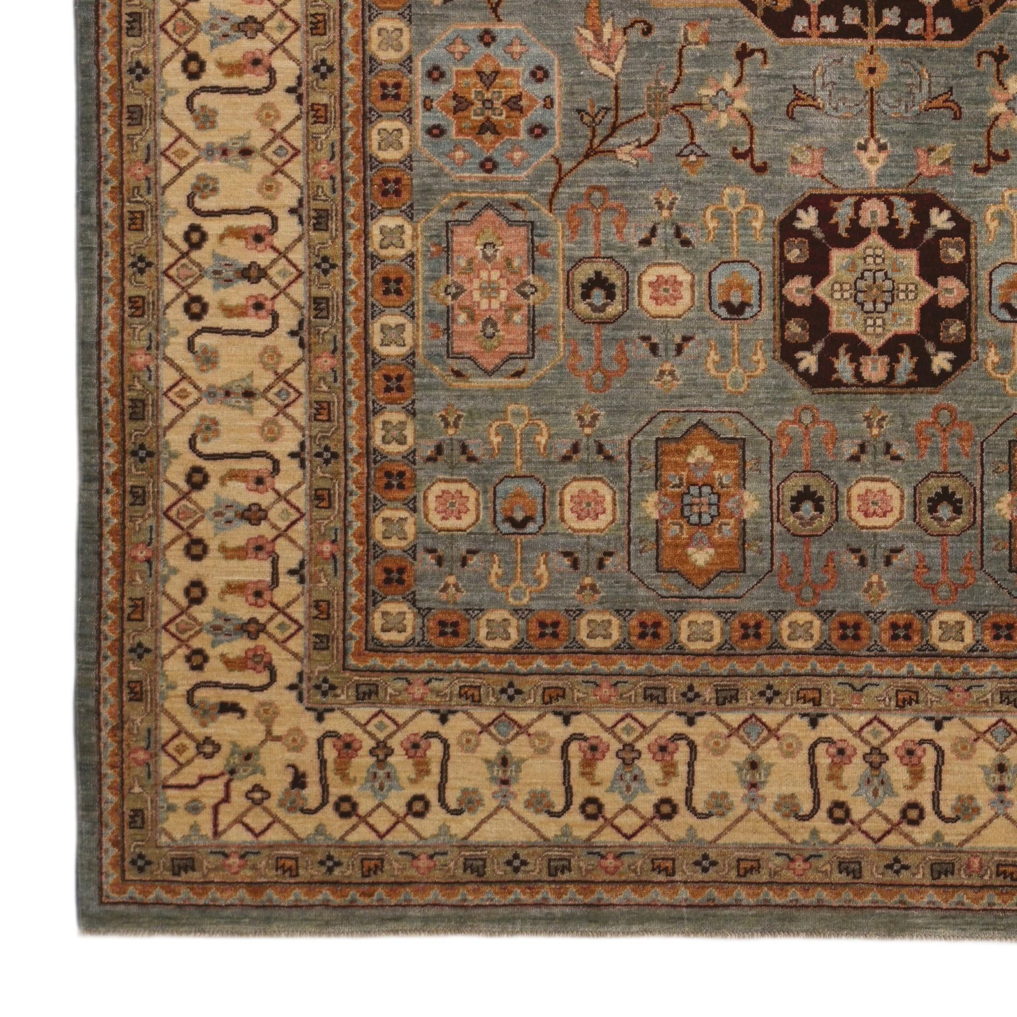 6' 5 x 10' Hand Knotted Mamluk Ziegler Rug