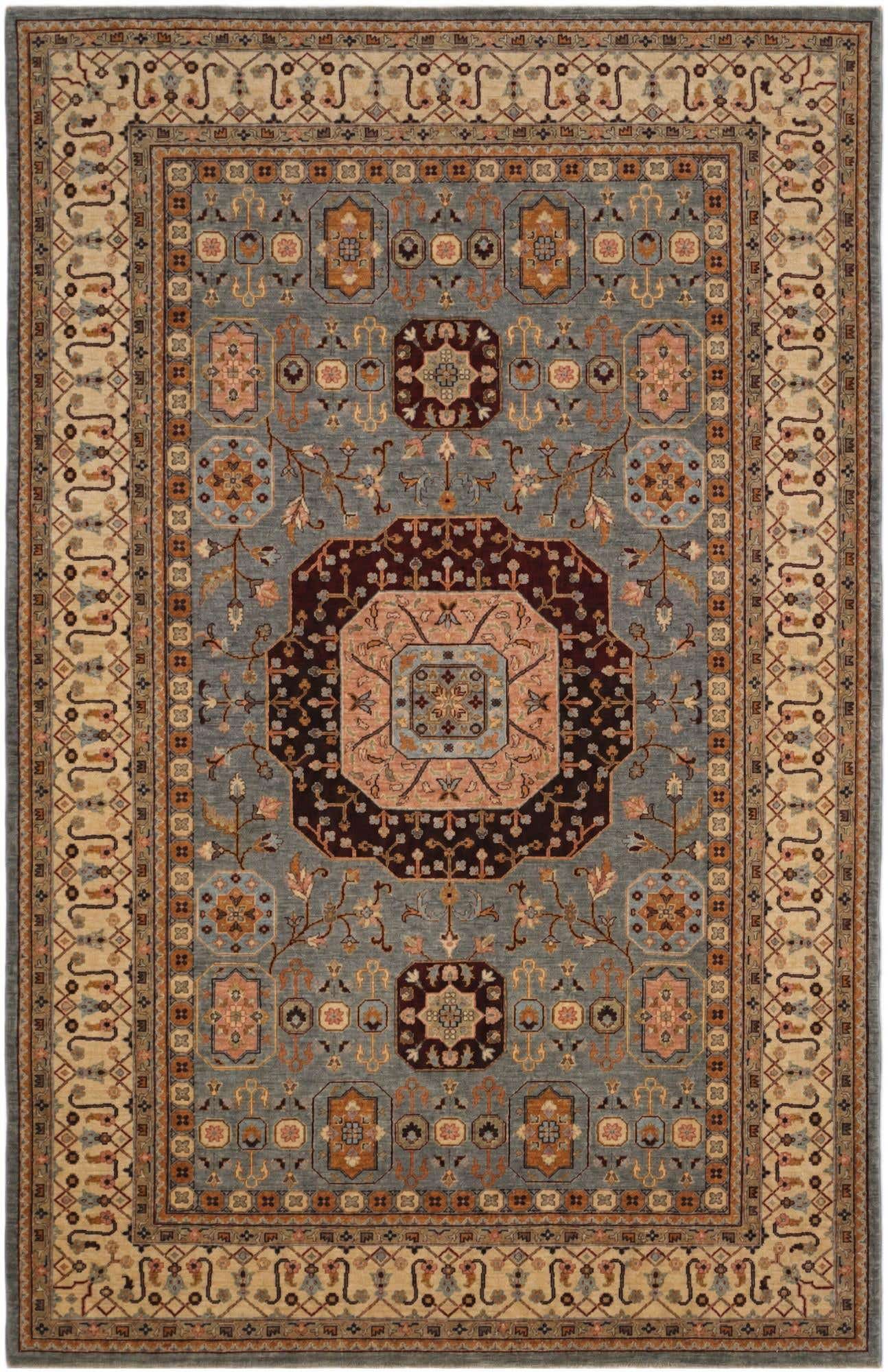 6' 5 x 10' Hand Knotted Mamluk Ziegler Rug