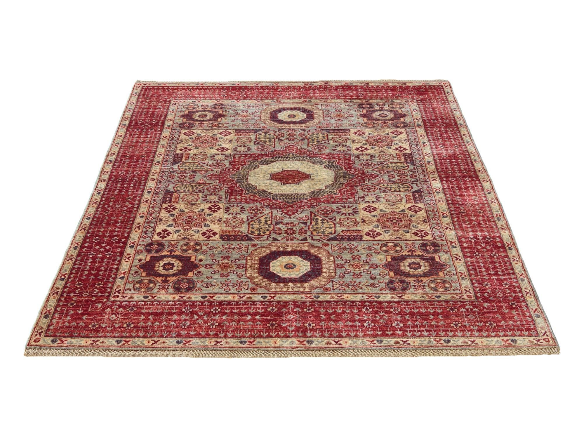 4' 11 x 6' 5 Hand Knotted Mamluk Ziegler Rug