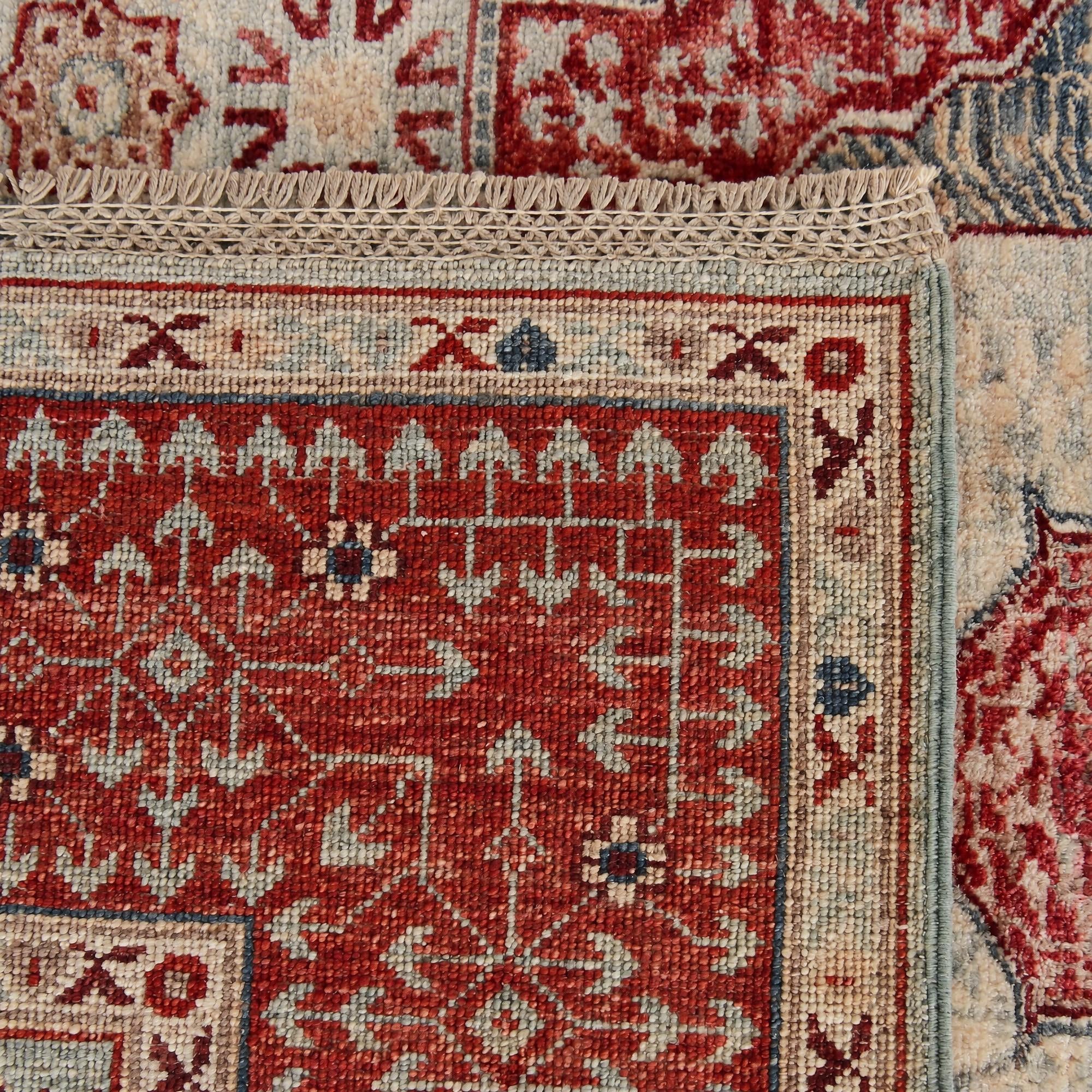 150cm x 195cm Hand Knotted Mamluk Ziegler Rug