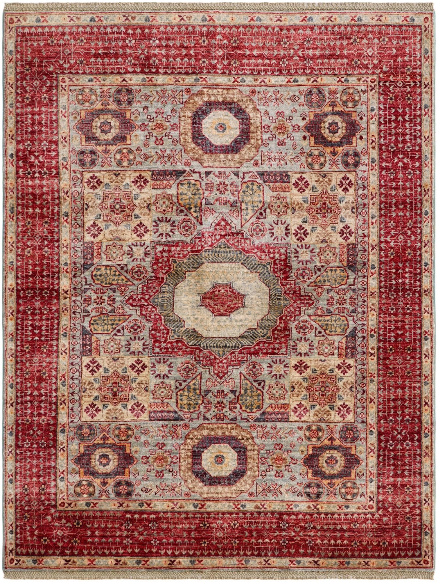 4' 11 x 6' 5 Hand Knotted Mamluk Ziegler Rug