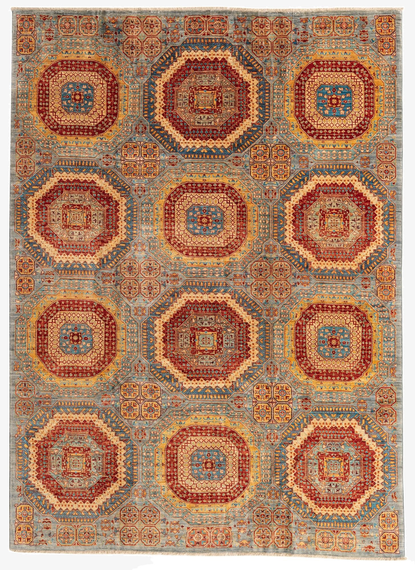 6' 10 x 9' 5  Hand Knotted Mamluk Ziegler Oriental Rug