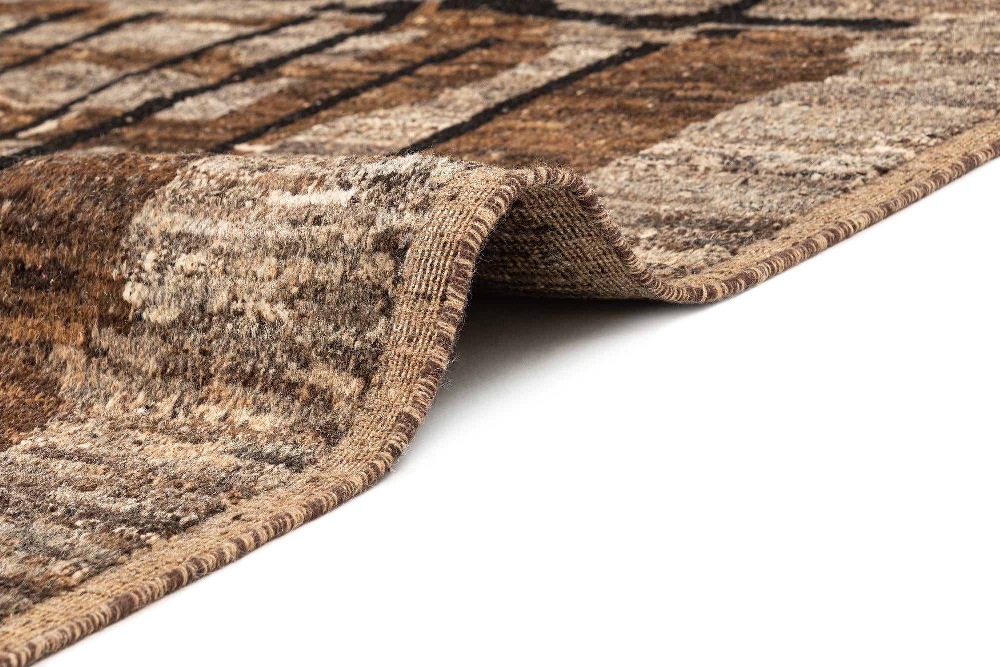 9' 3 x 12' 2 Hand Knotted Marok Kilim Rug