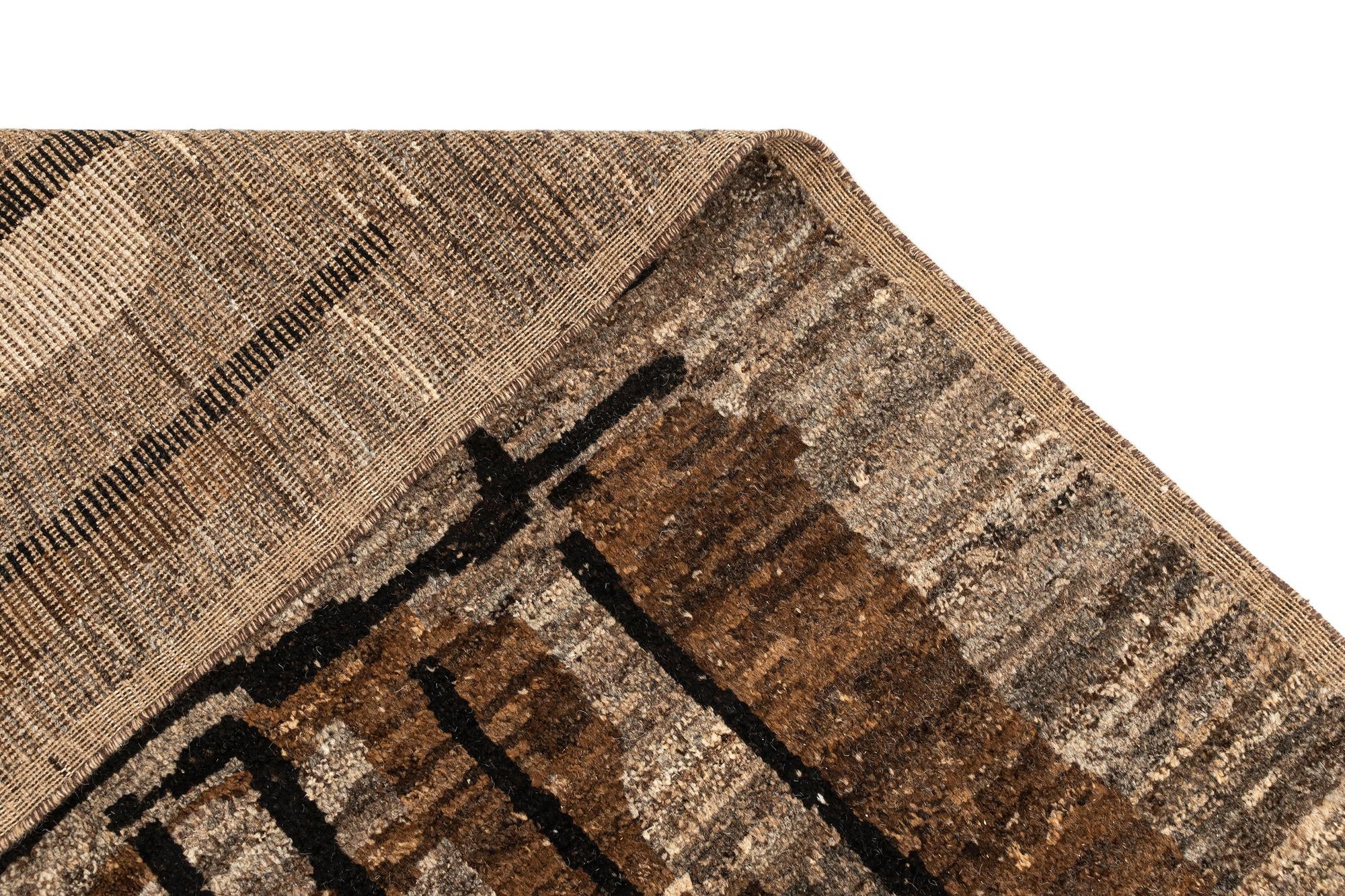 9' 3 x 12' 2 Hand Knotted Marok Kilim Rug