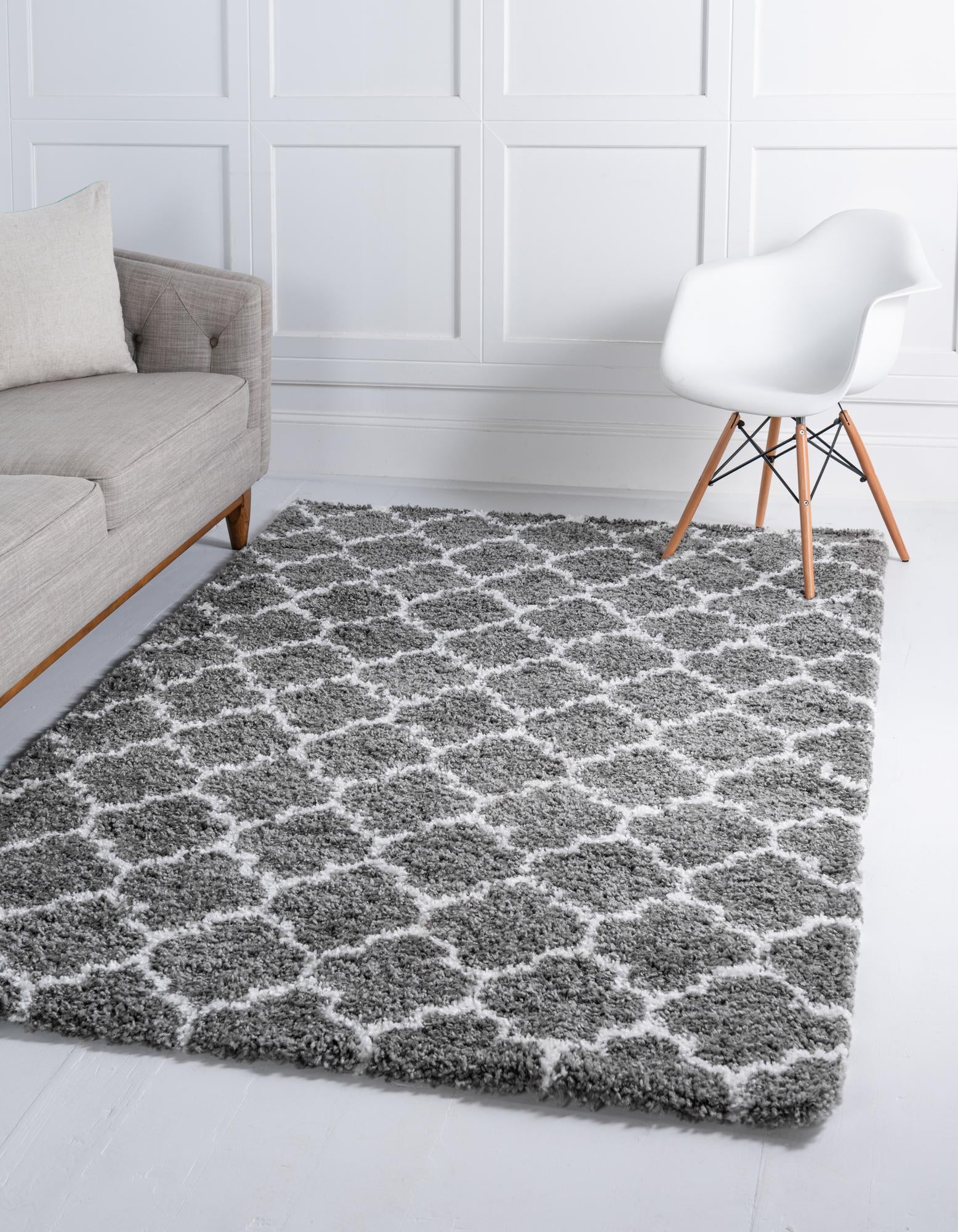 Custom Gray Marrakesh Shag Rug