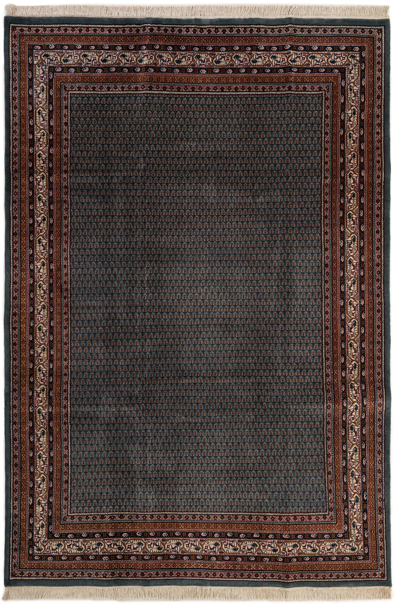 6' 8 x 9' 7 Hand Knotted Mir Wool Rug