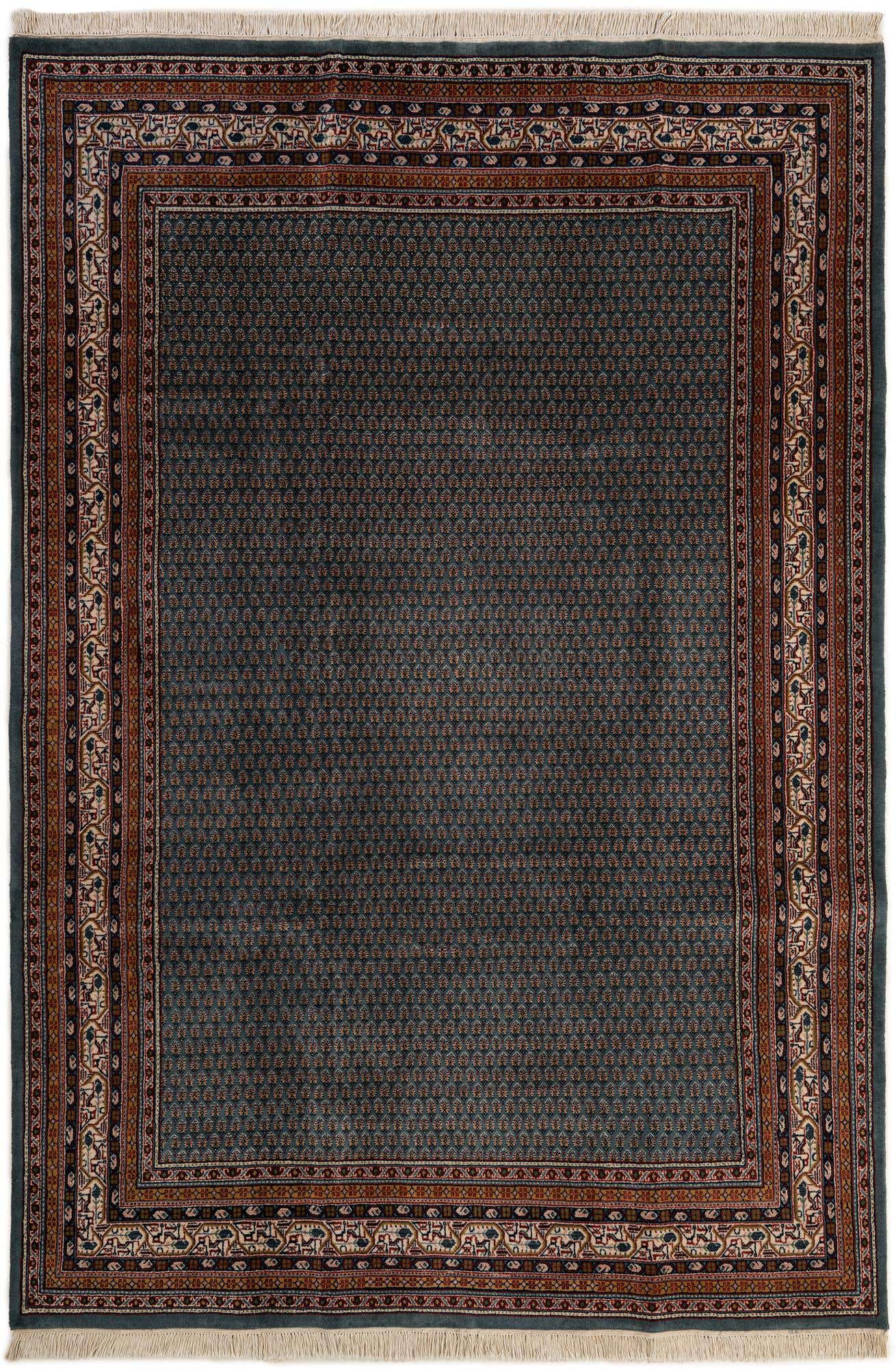6' 8 x 9' 7 Hand Knotted Mir Wool Rug