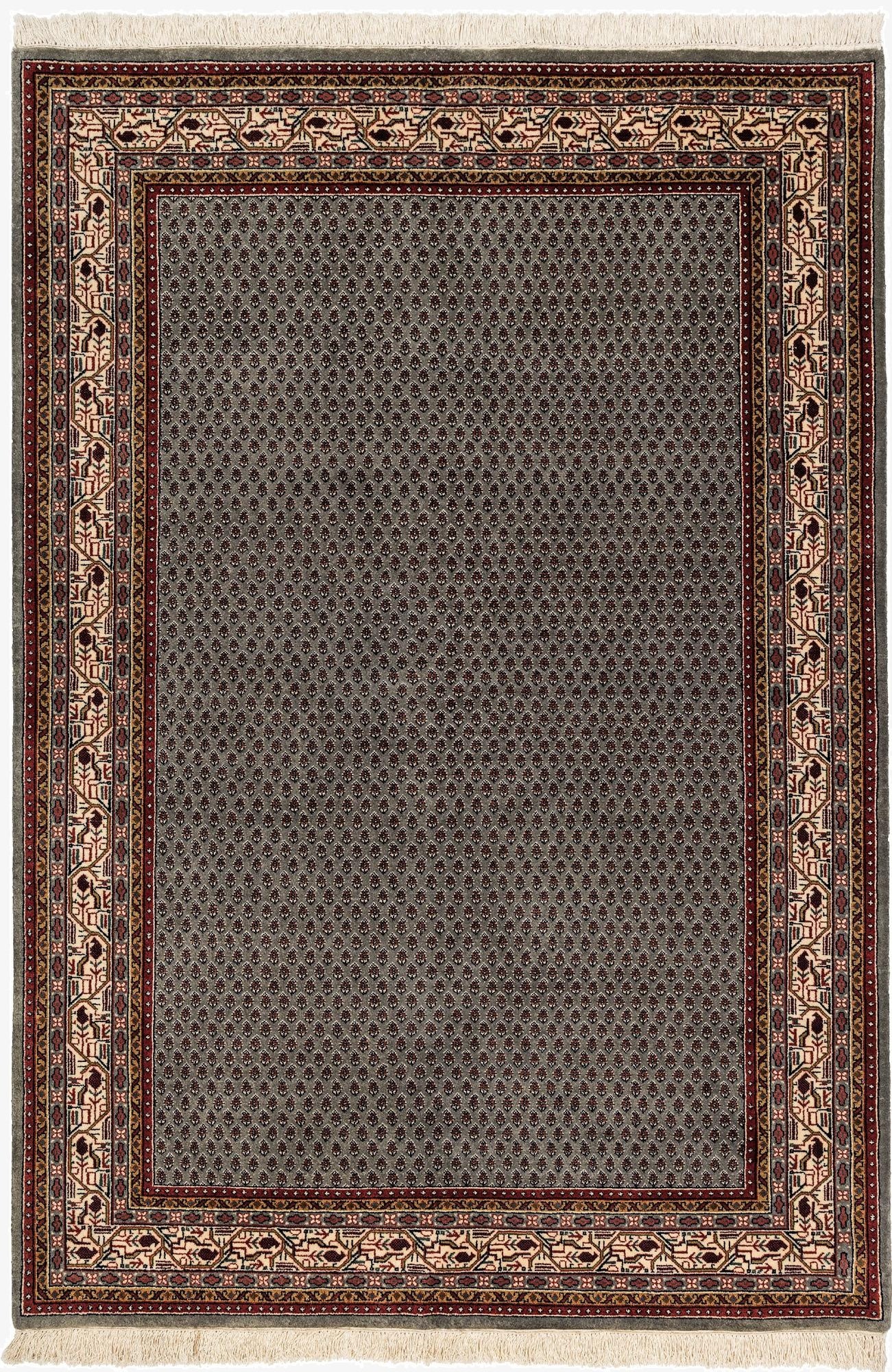 4' 7 x 6' 9 Hand Knotted Mir Oriental Wool Rug