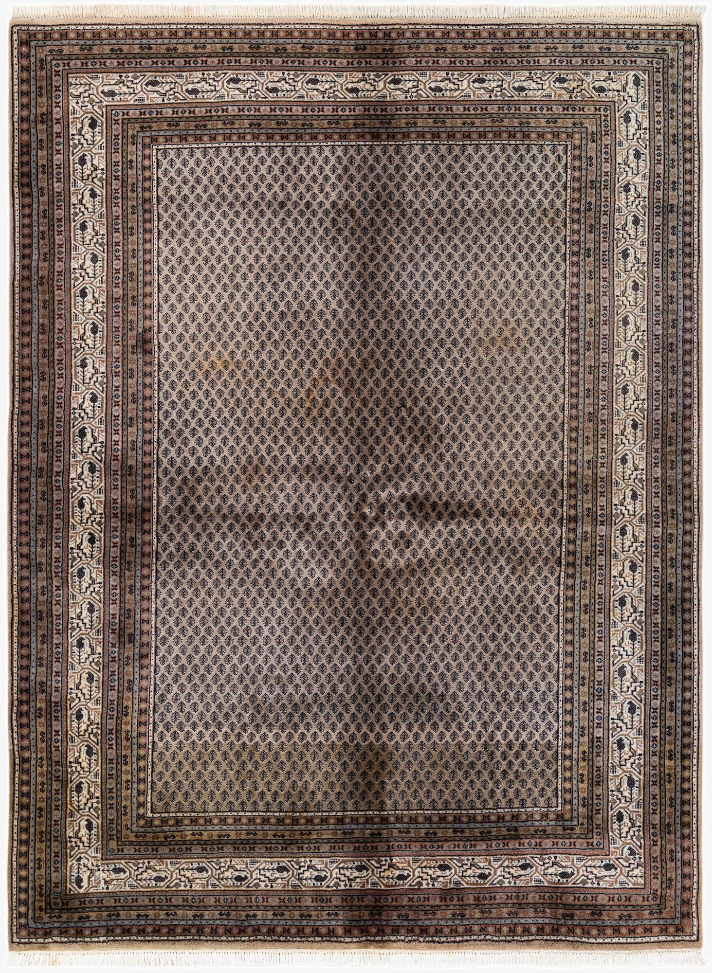 5' 9 x 7' 8  Hand Knotted Mir Wool Rug
