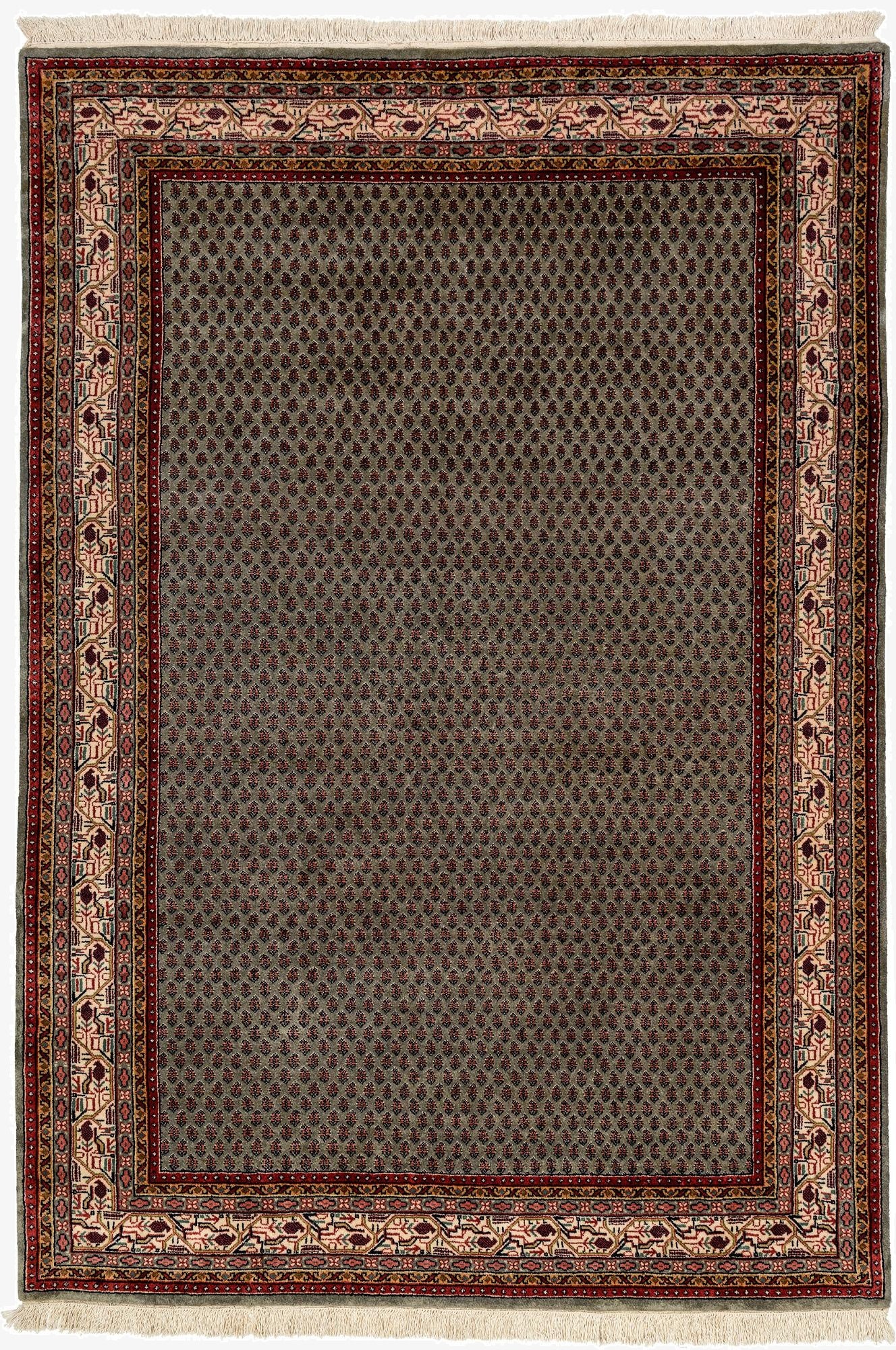 4' 7 x 6' 8  Hand Knotted Mir Oriental Wool Rug