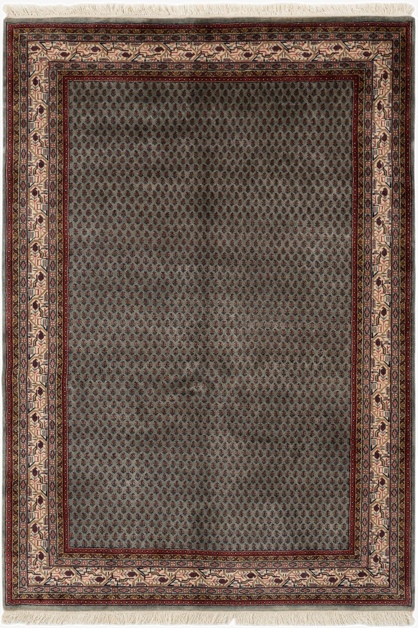 4' 7 x 6' 7  Hand Knotted Mir Oriental Wool Rug