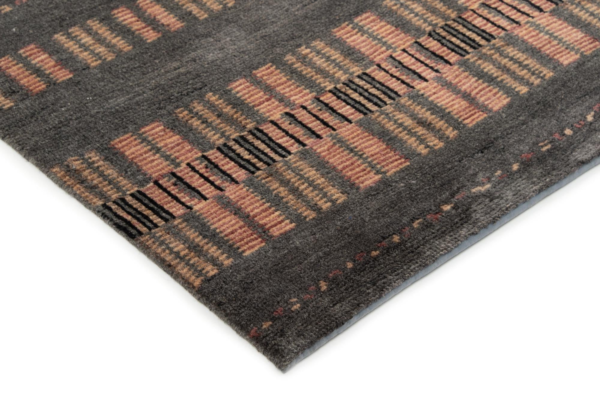 8' 5 x 9' 11 Modern Manshu Wool Rug
