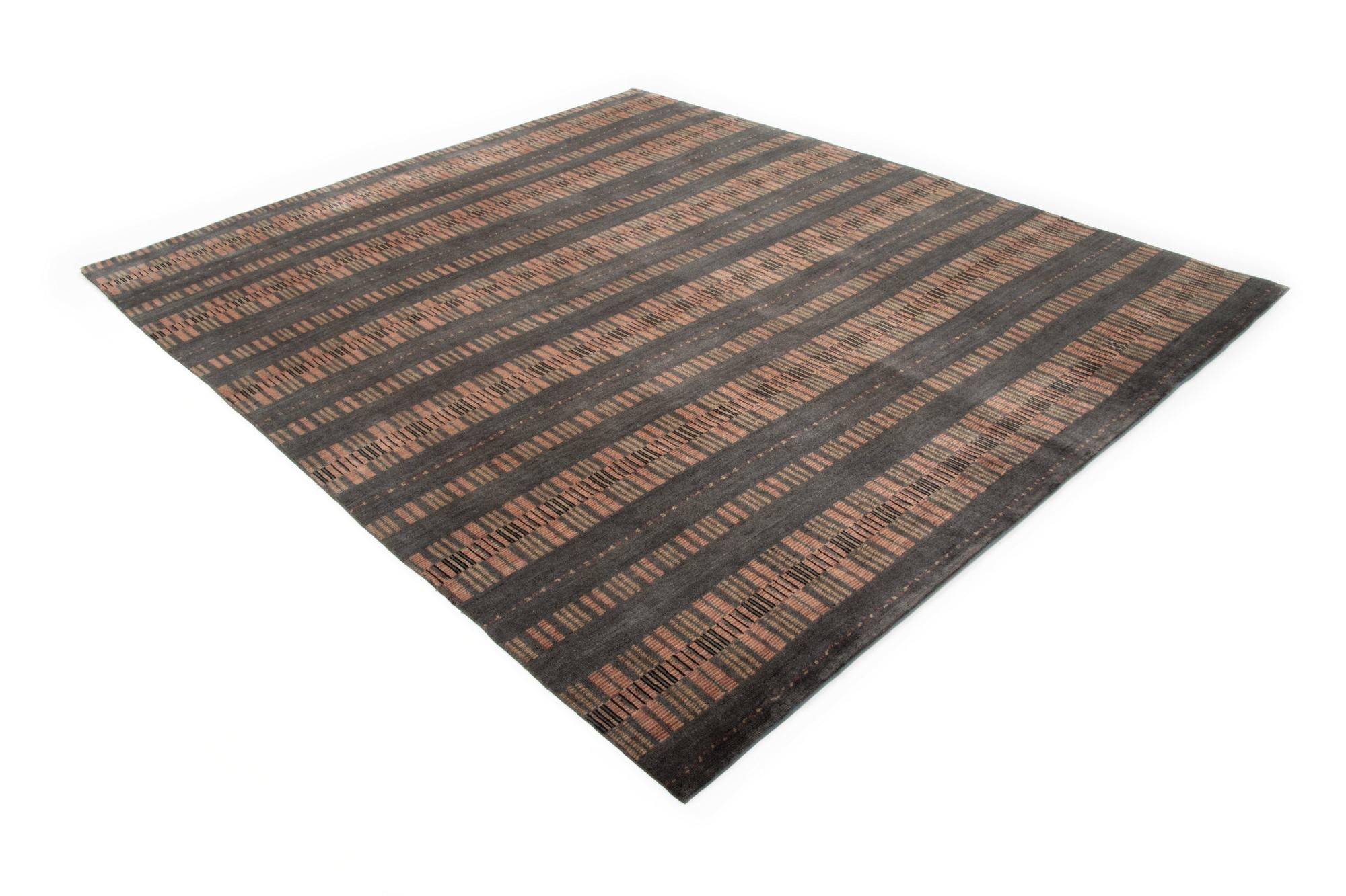8' 5 x 9' 11 Modern Manshu Wool Rug