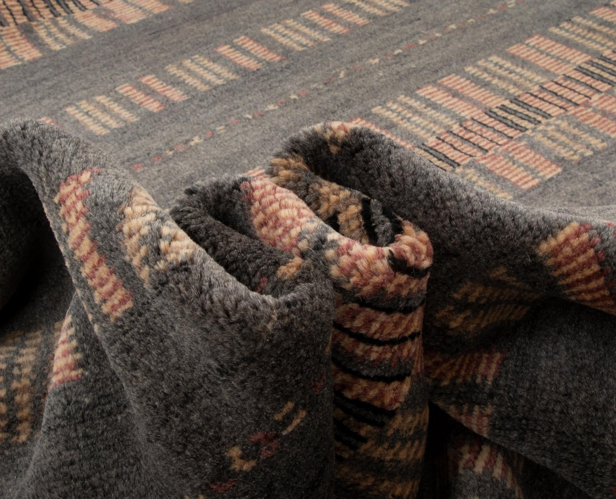 8' 5 x 9' 11 Modern Manshu Wool Rug