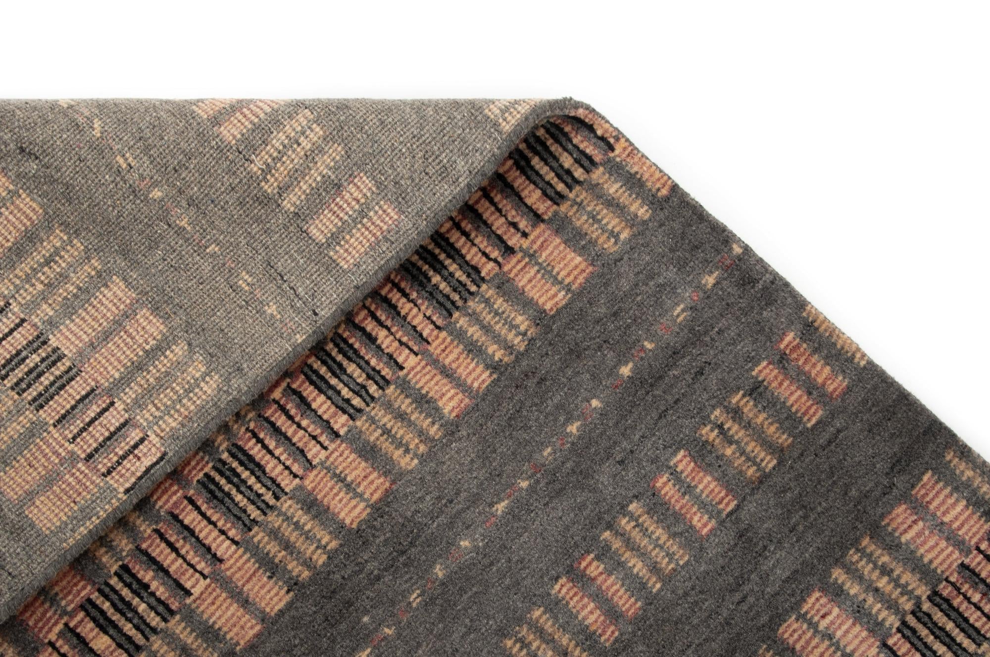 8' 5 x 9' 11 Modern Manshu Wool Rug