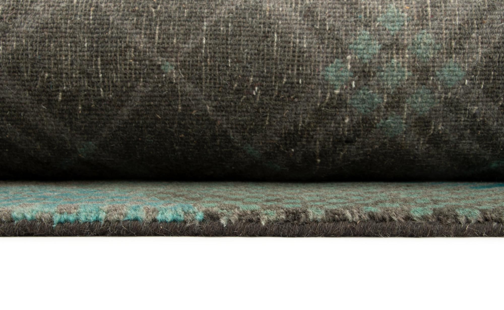 8' x 9' 9 Hand Knotted Modern Manshu Wool Rug