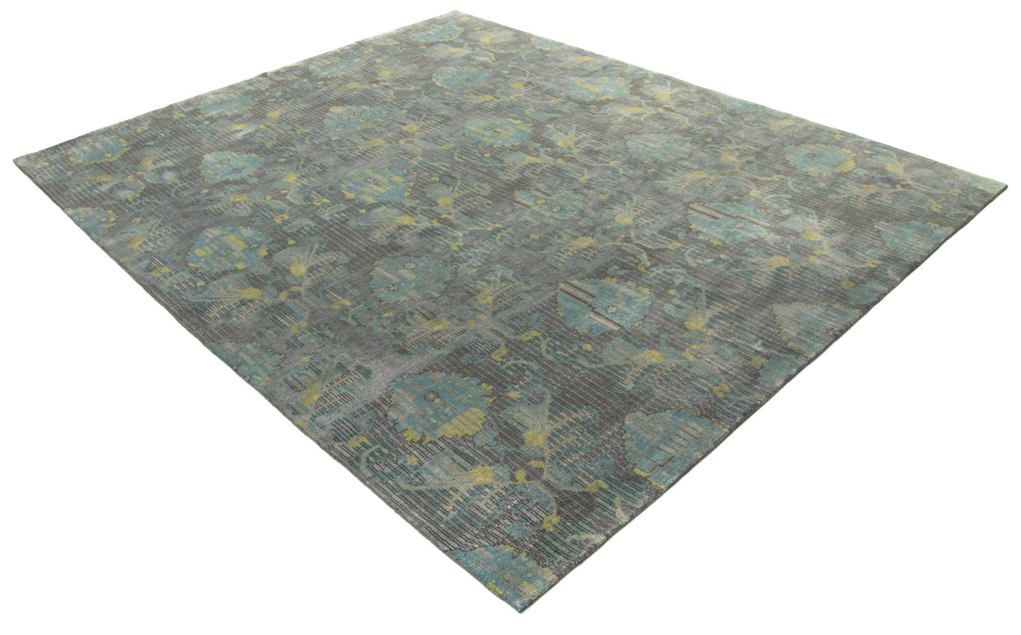 7' 11 x 9' 11 Hand Knotted Modern Manshu Rug