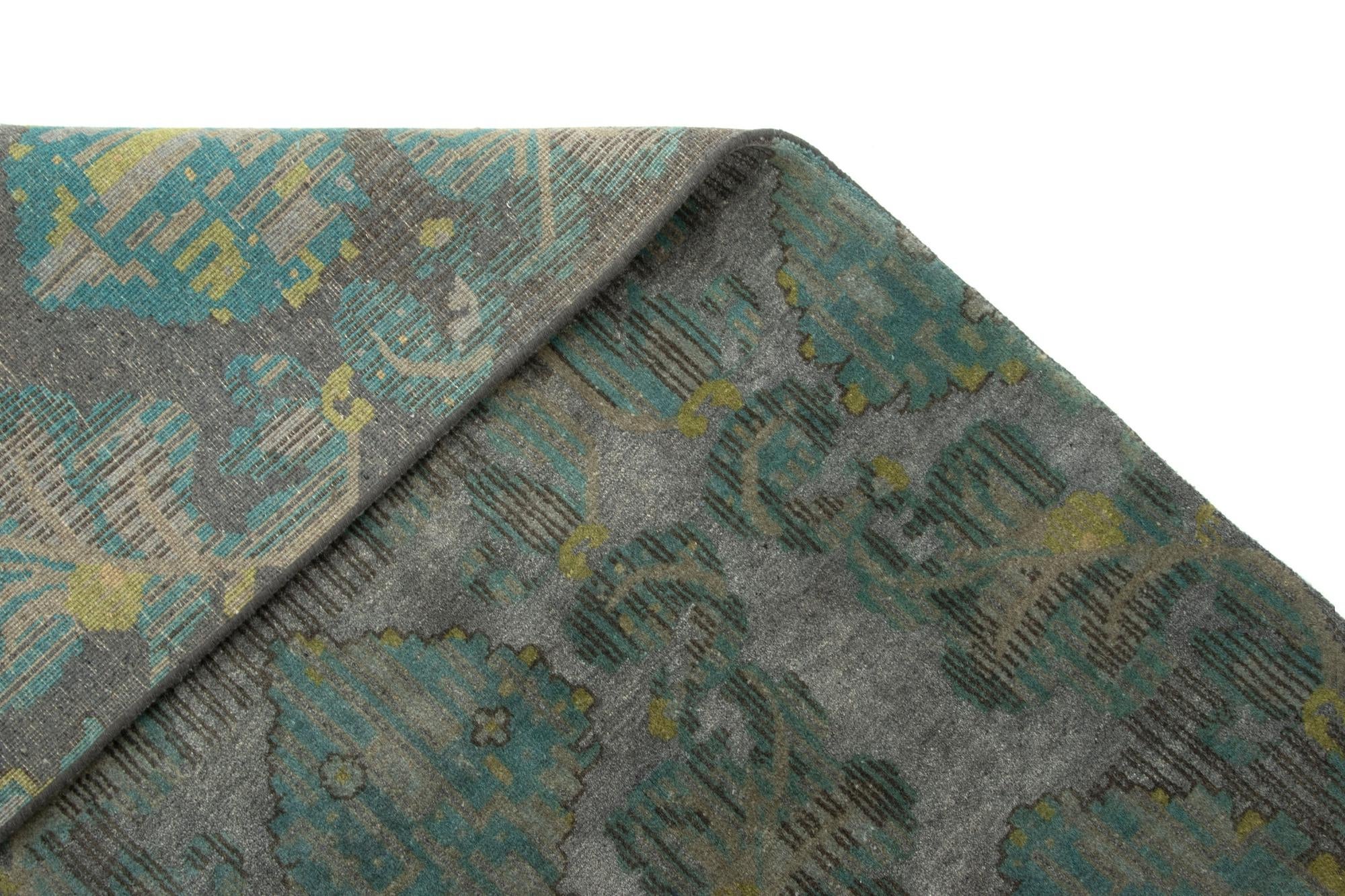 7' 11 x 9' 11 Hand Knotted Modern Manshu Rug
