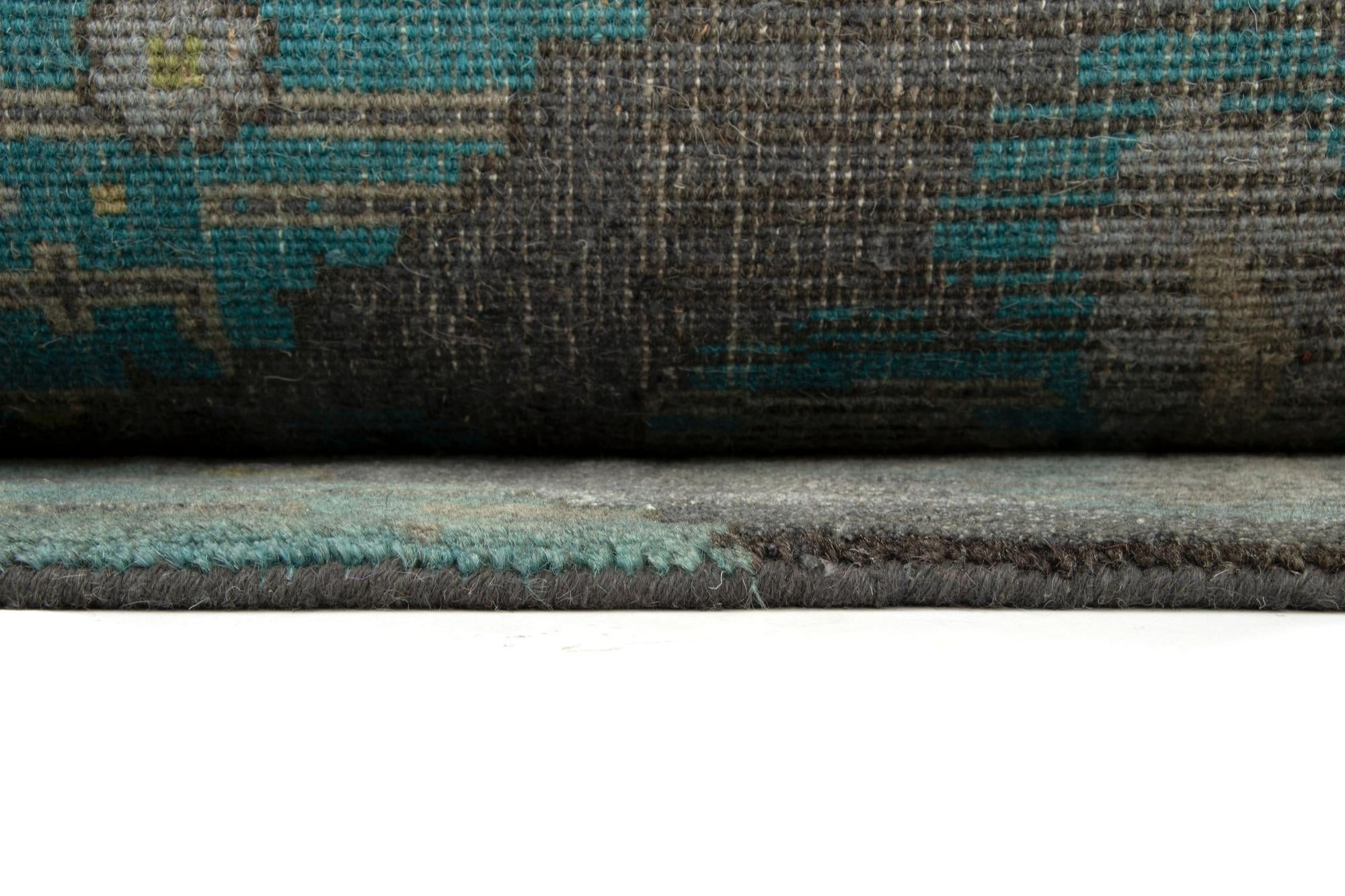 7' 11 x 9' 11 Hand Knotted Modern Manshu Rug