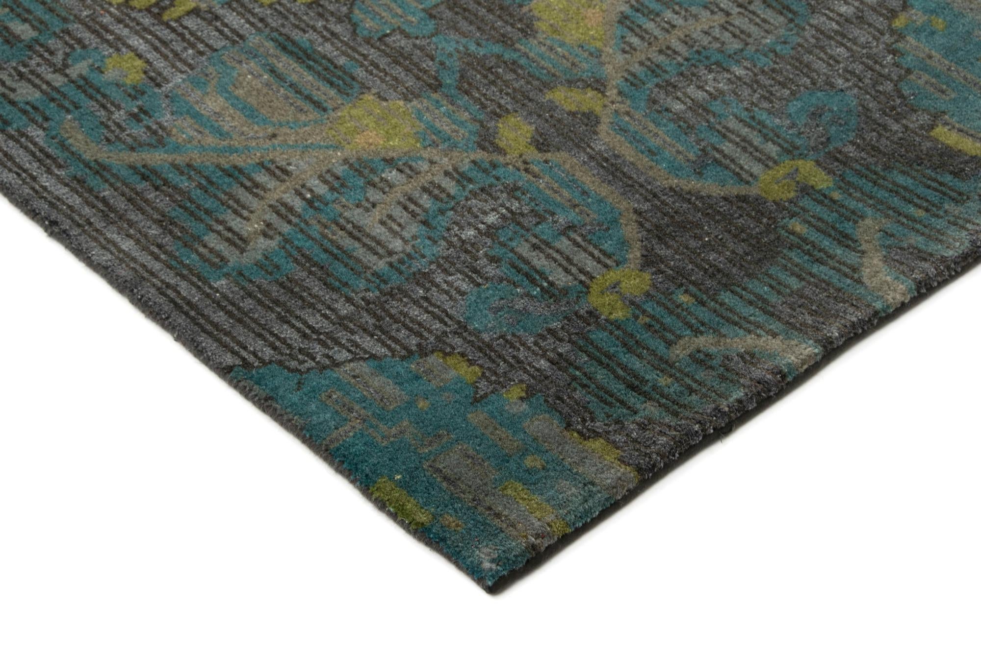 7' 11 x 9' 11 Hand Knotted Modern Manshu Rug