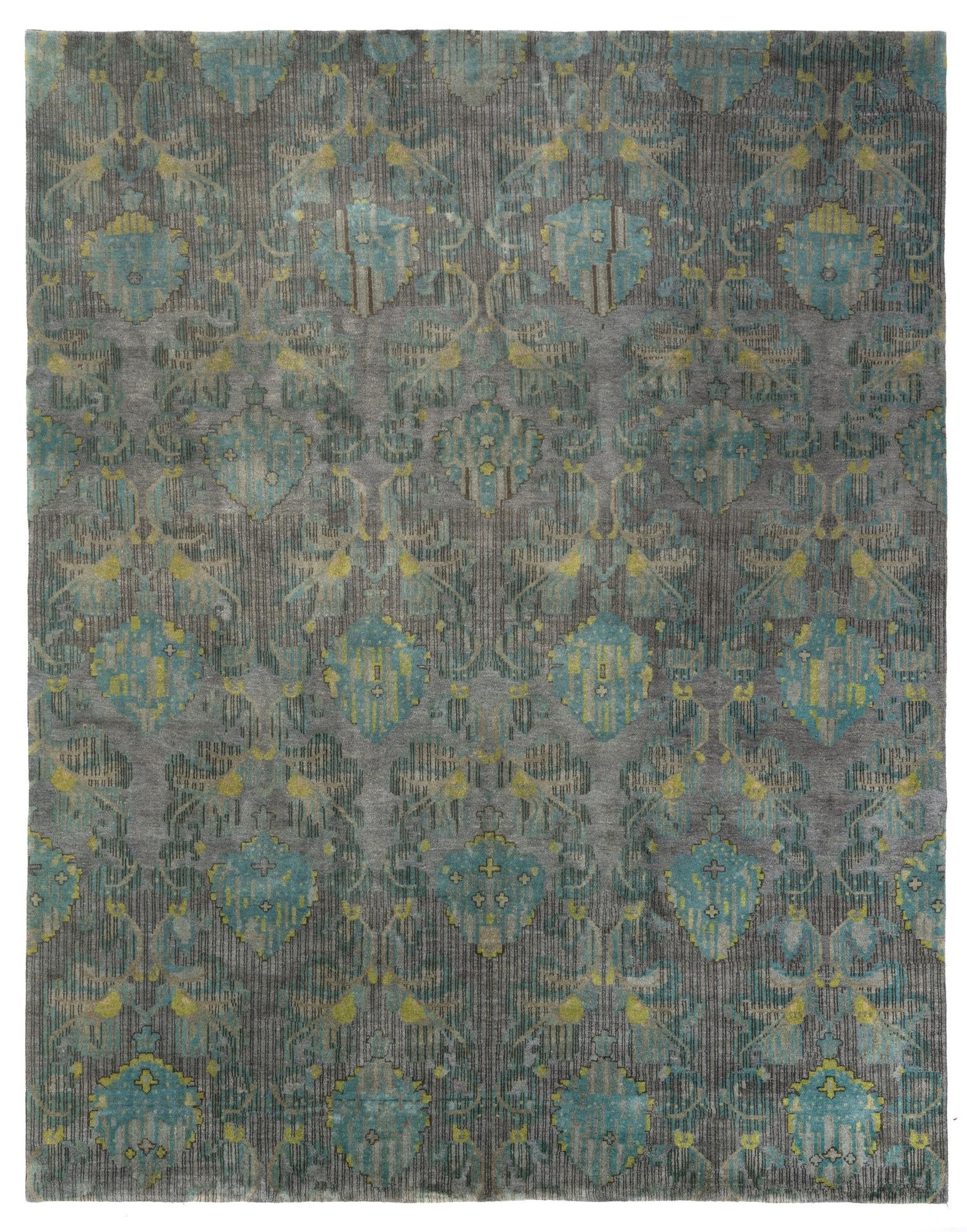 7' 11 x 9' 11 Hand Knotted Modern Manshu Rug