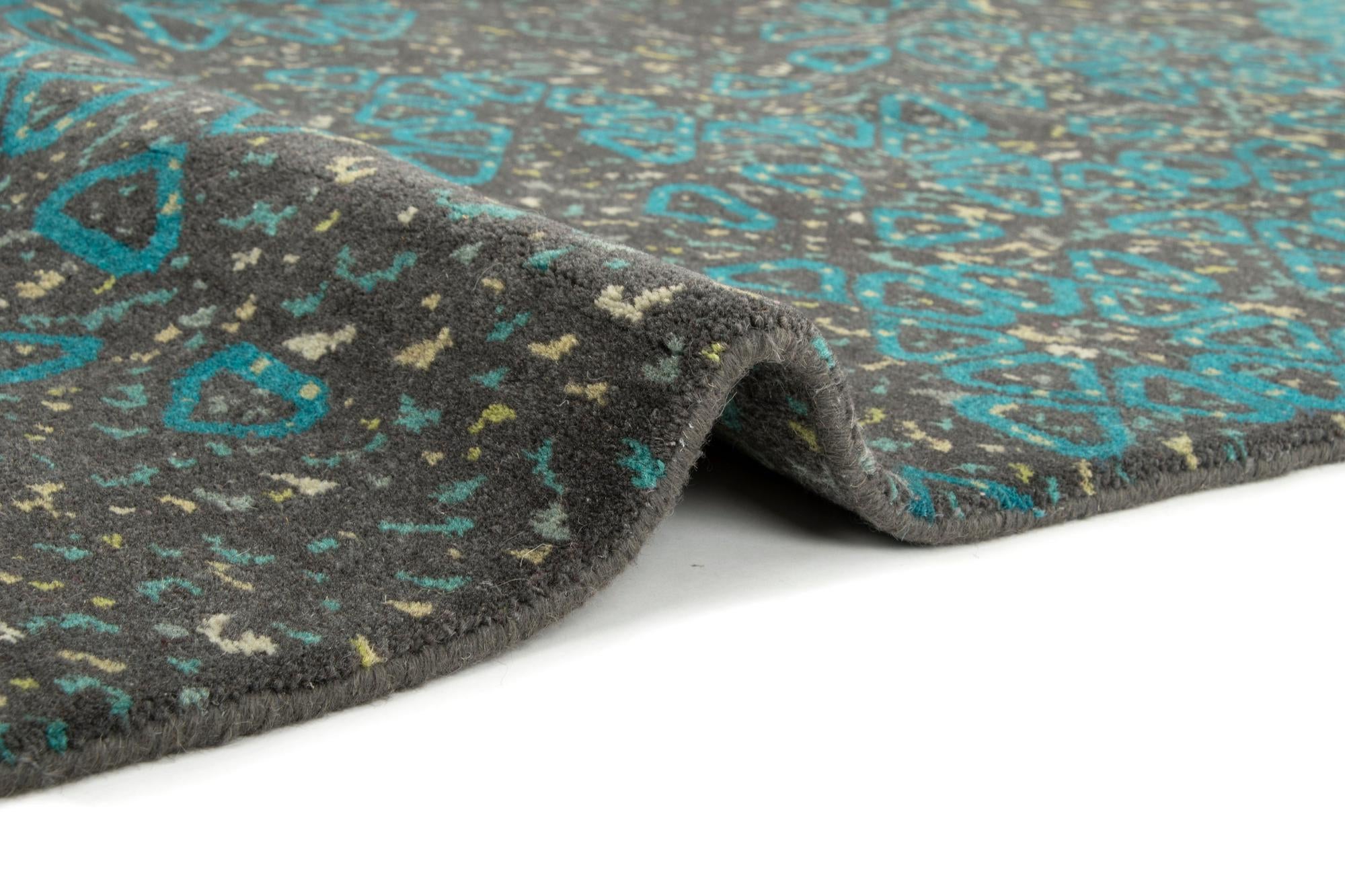 7' 6 x 9' 9 Modern Manshu Wool Rug