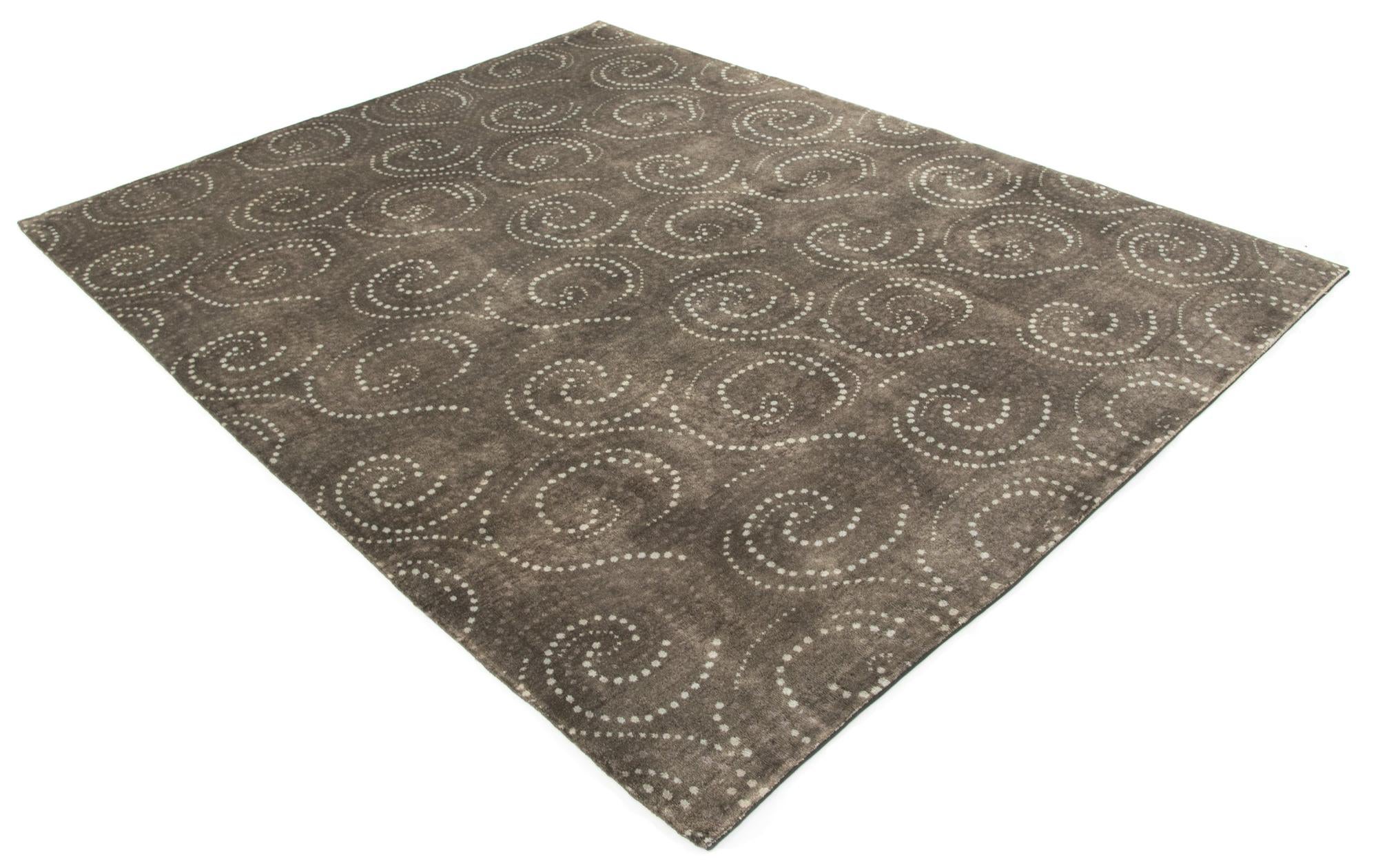 7' 9 x 9' 11 Modern Manshu Wool Rug