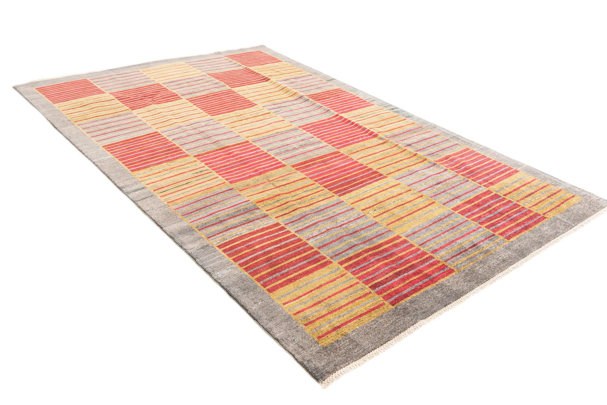 6' 8 x 10' 1 Hand Knotted Modern Ziegler Rug