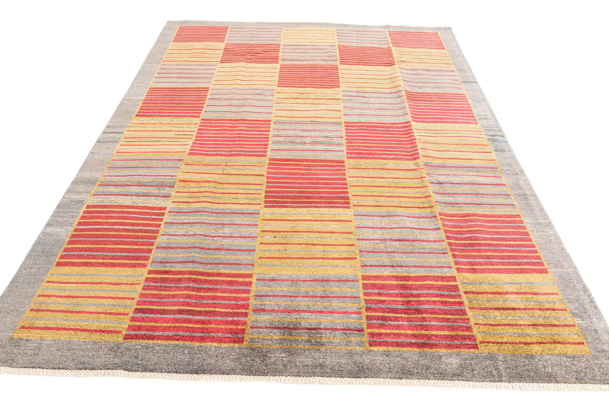 6' 8 x 10' 1 Hand Knotted Modern Ziegler Rug