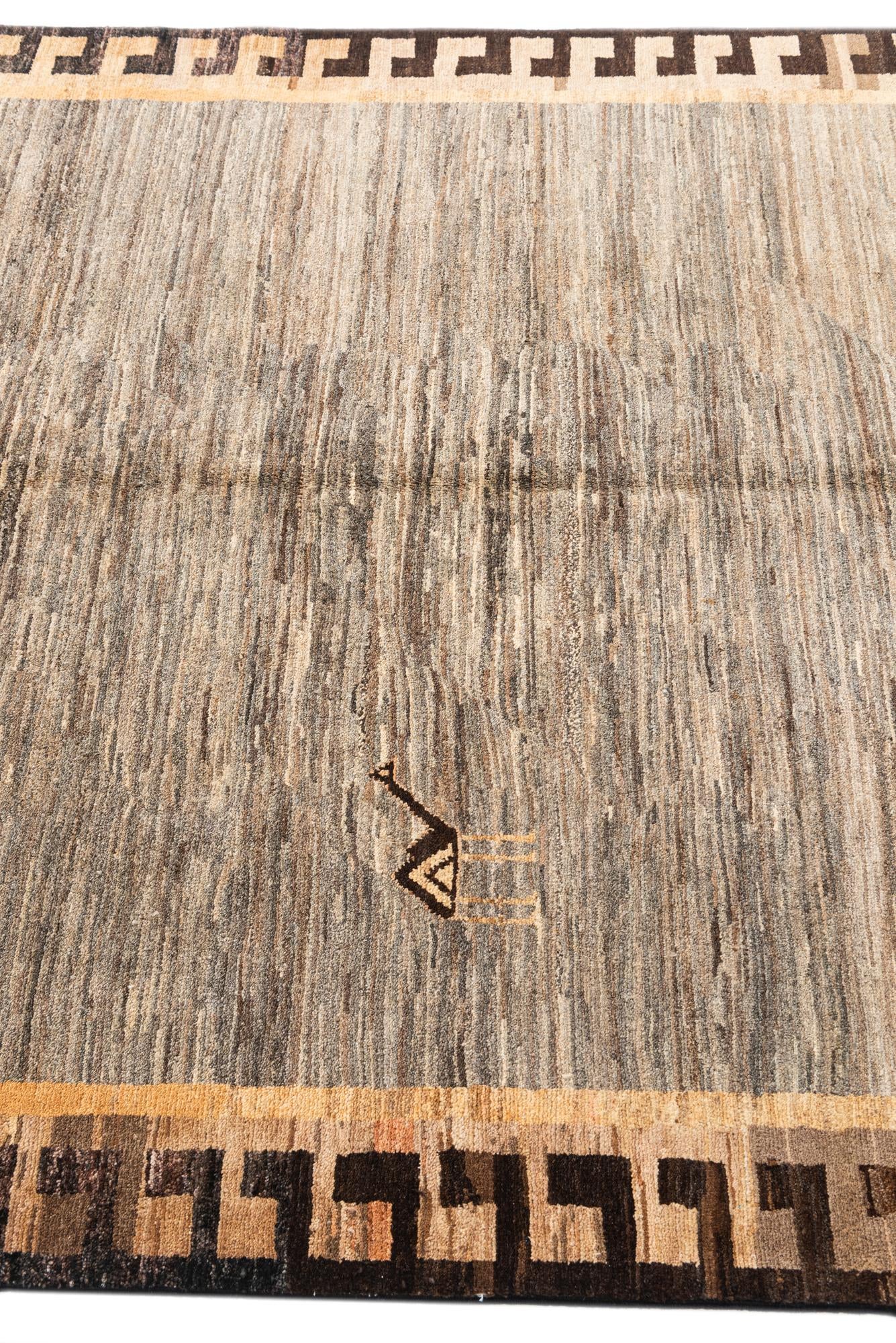 5' x 6' 5 Hand Knotted Modern Ziegler Rug