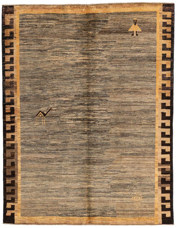 Detail image of 5' x 6' 5 Hand Knotted Modern Ziegler Rug
