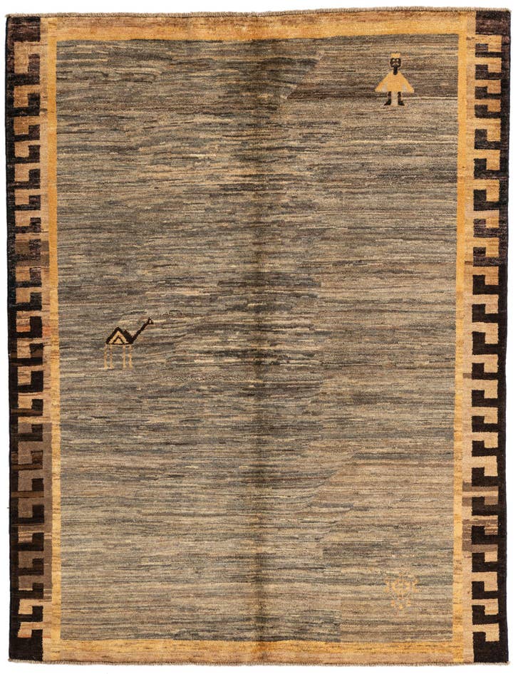 Detail image of 5' x 6' 5 Hand Knotted Modern Ziegler Rug